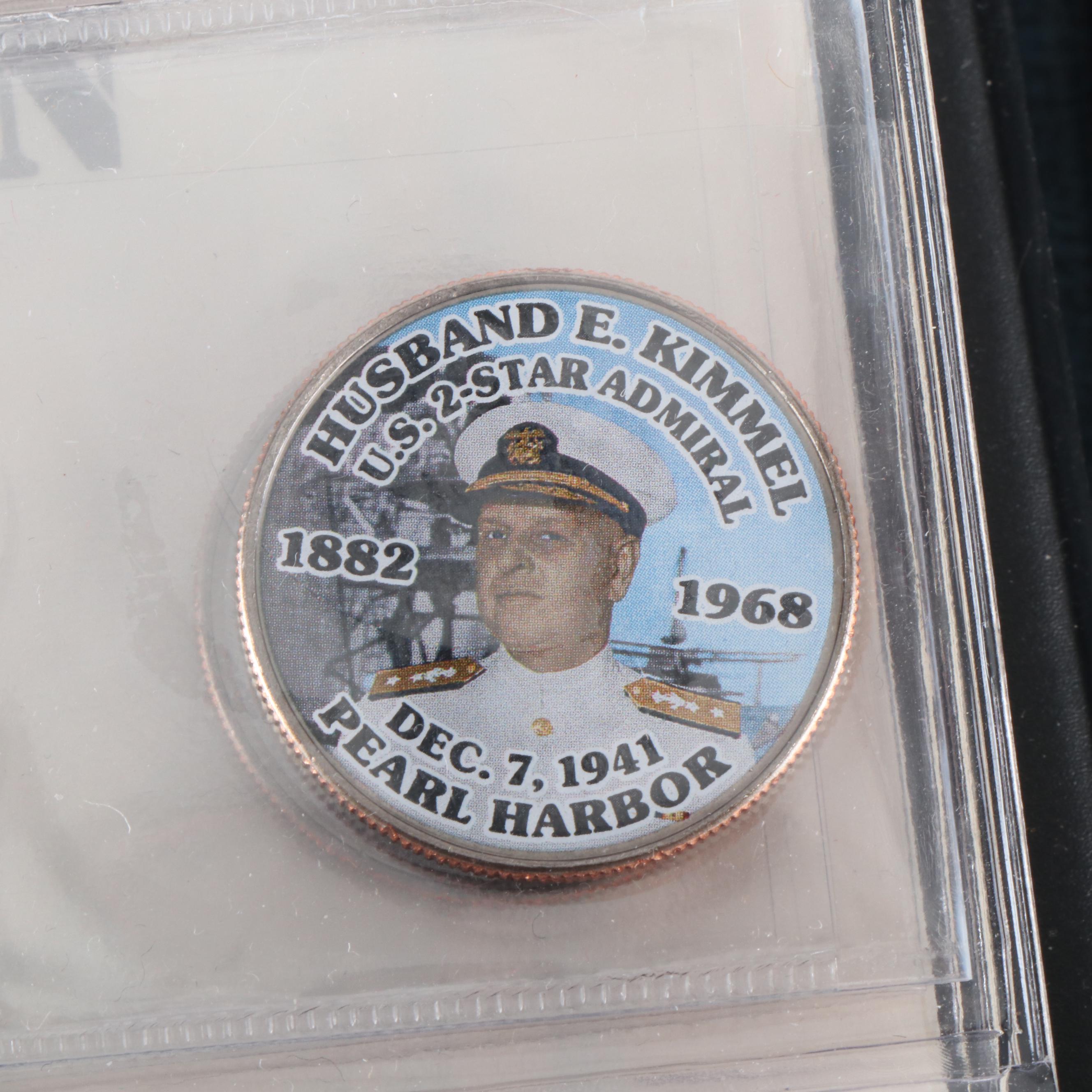 Seven Albums of 256 Commemorative Coins, Various Subjects