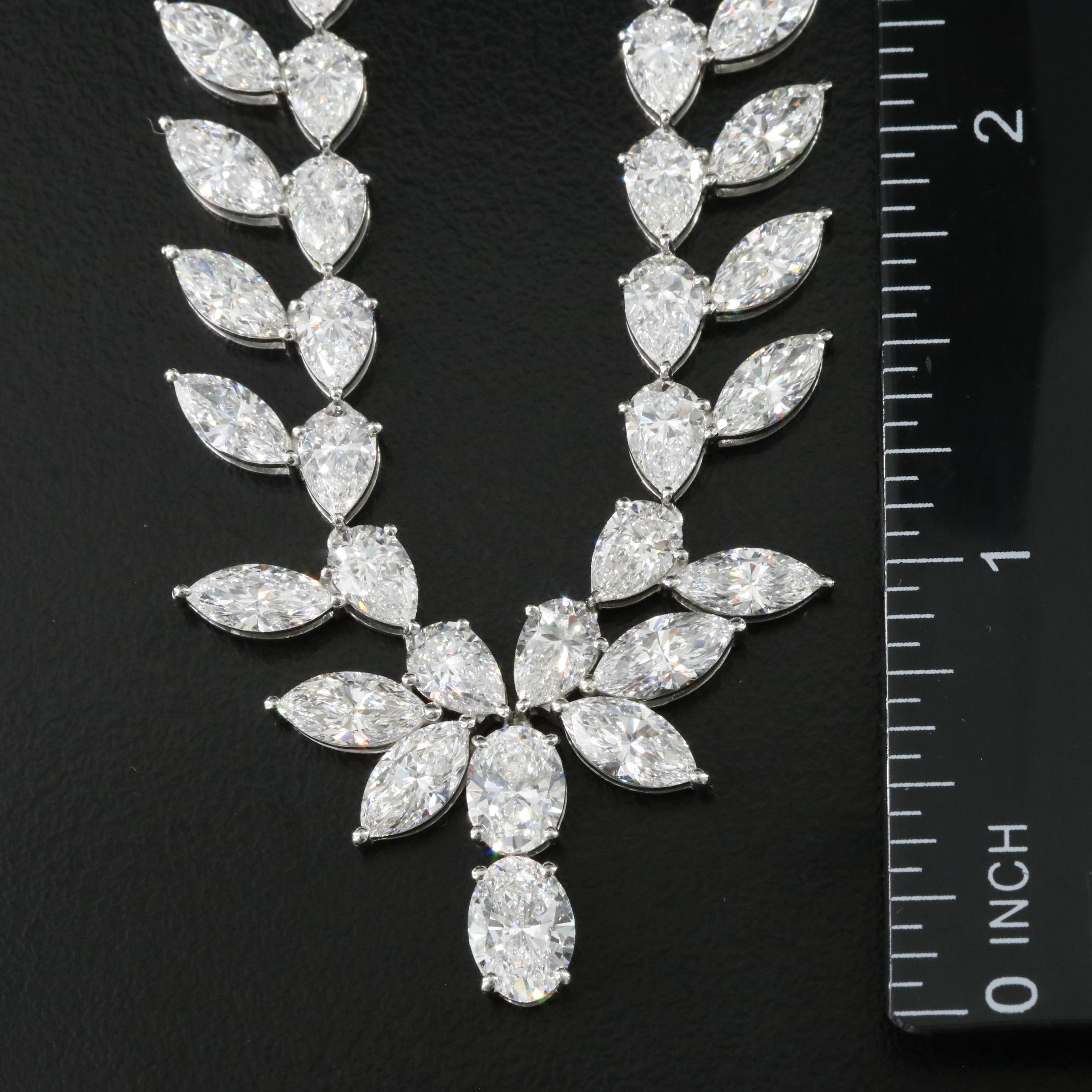 Platinum 44.72 CTW Lab Grown Diamond Necklace