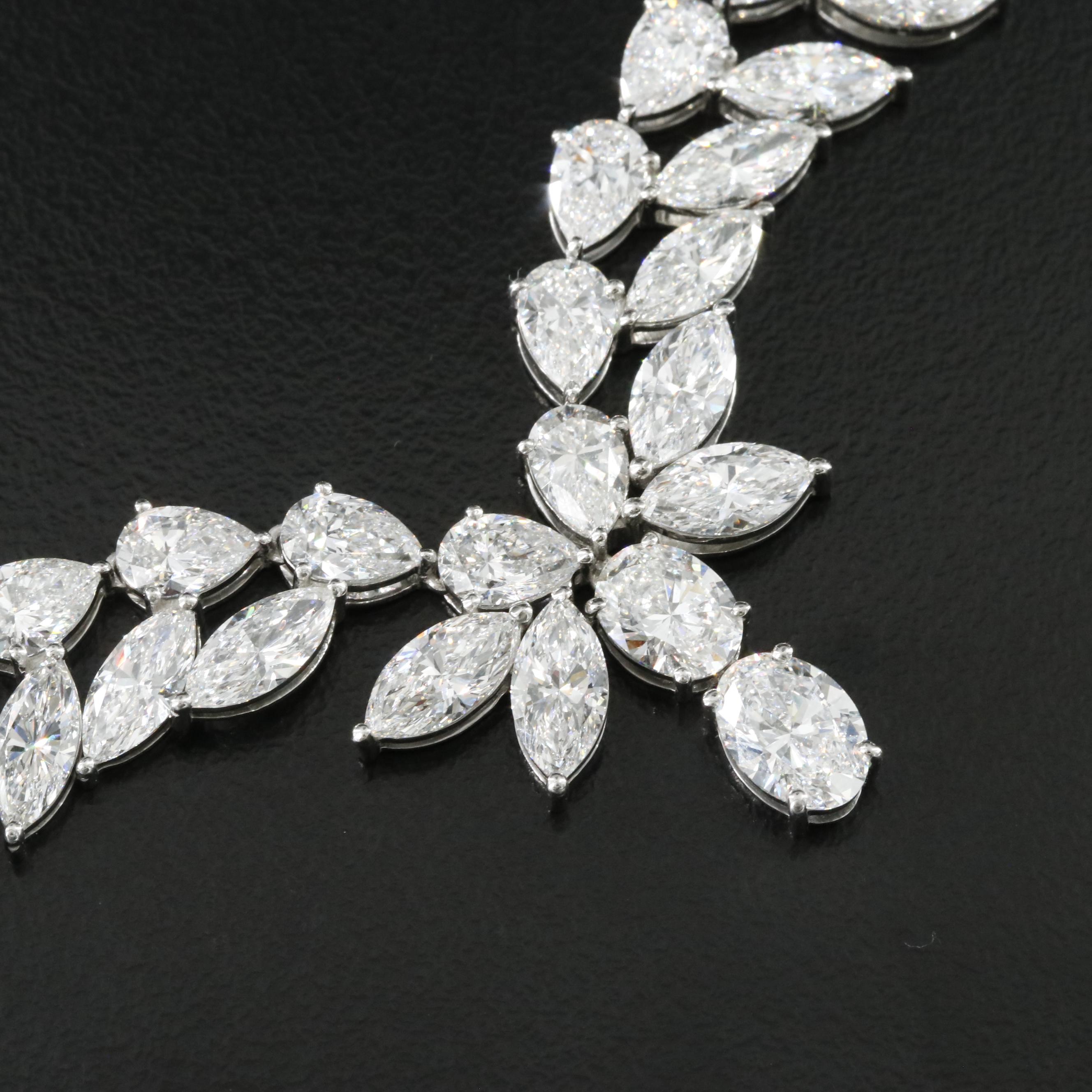 Platinum 44.72 CTW Lab Grown Diamond Necklace