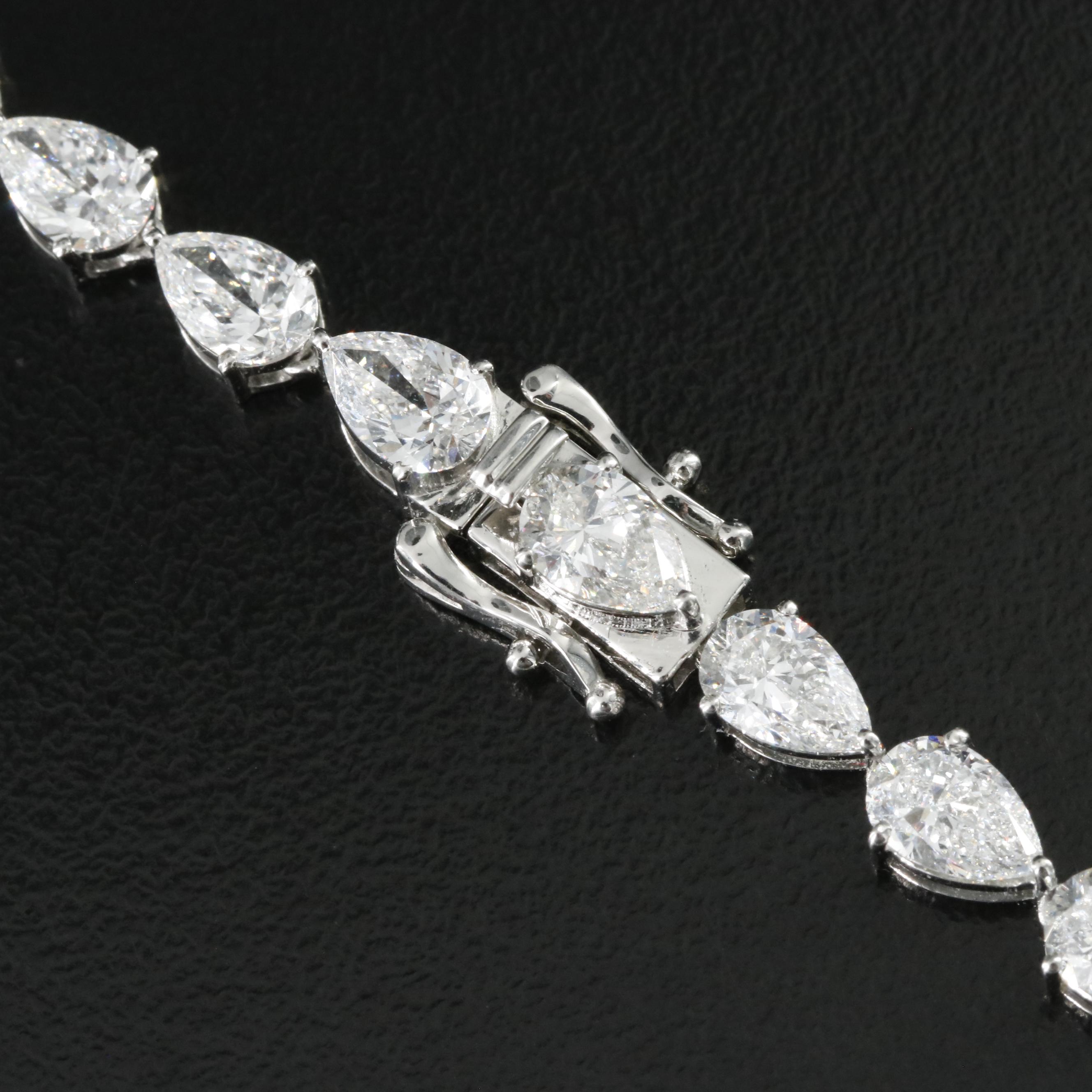 Platinum 44.72 CTW Lab Grown Diamond Necklace