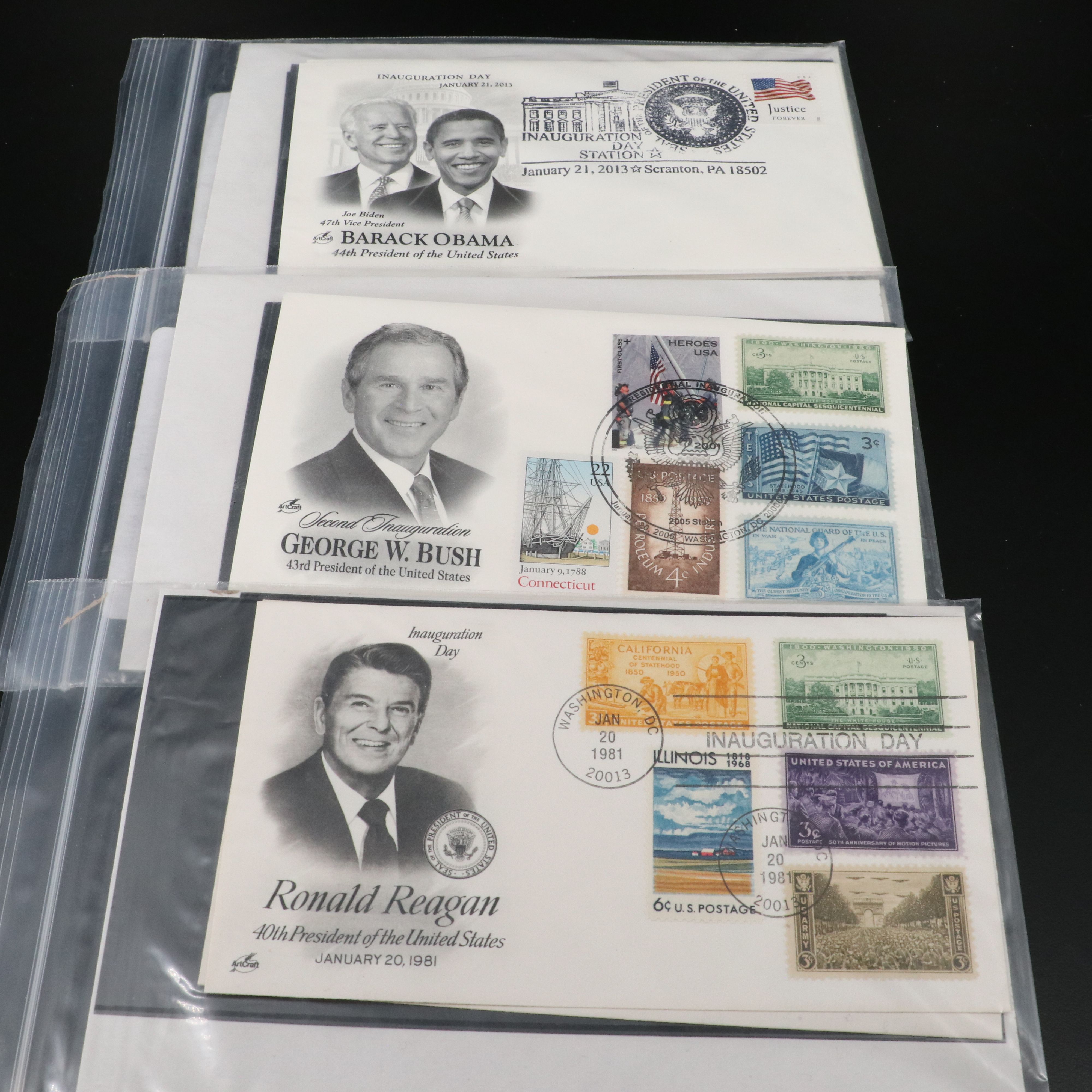 "The Presidential Inaugural Collection" Postal Cover and Stamp Album