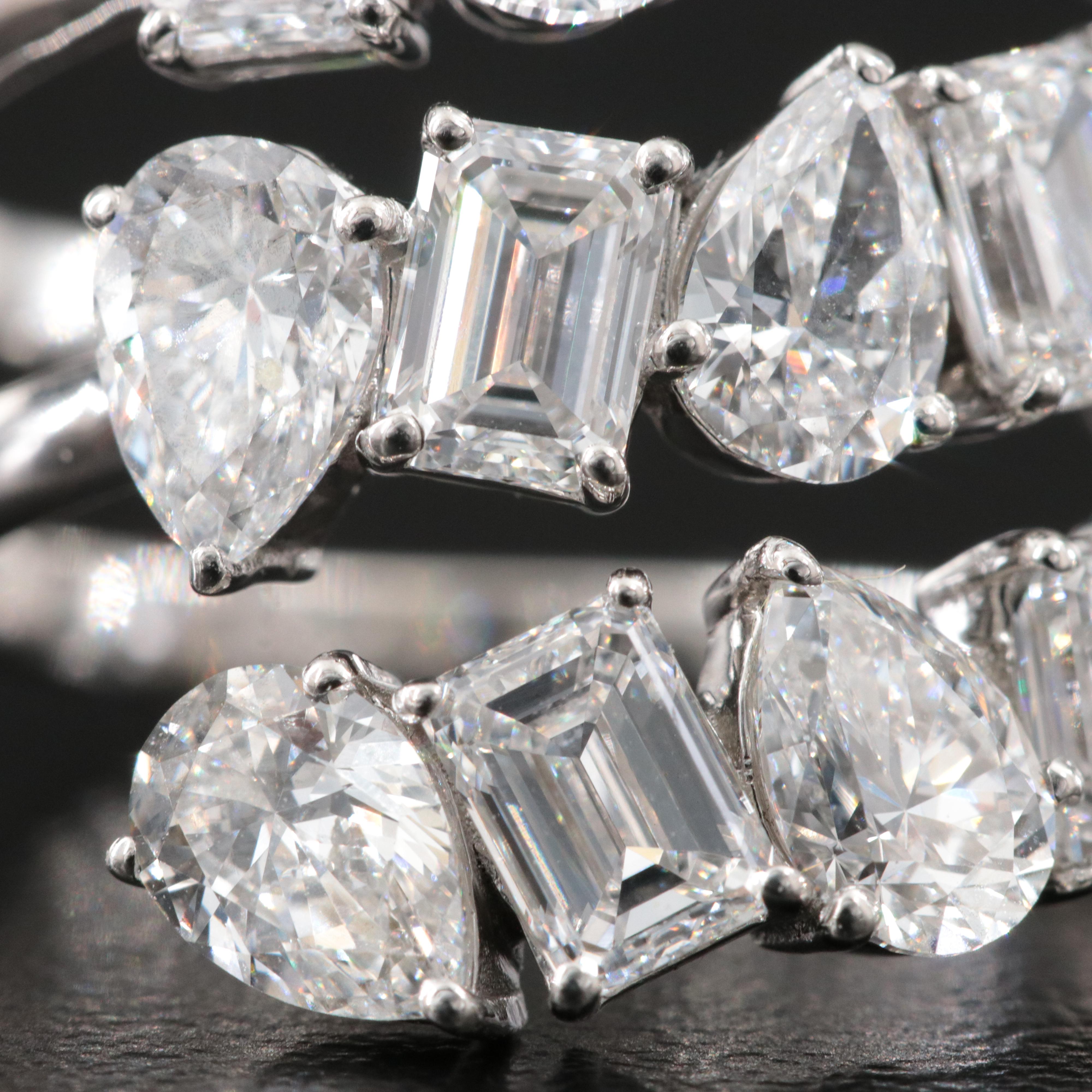 Platinum 6.56 CTW Lab Grown Diamond Wrap Ring