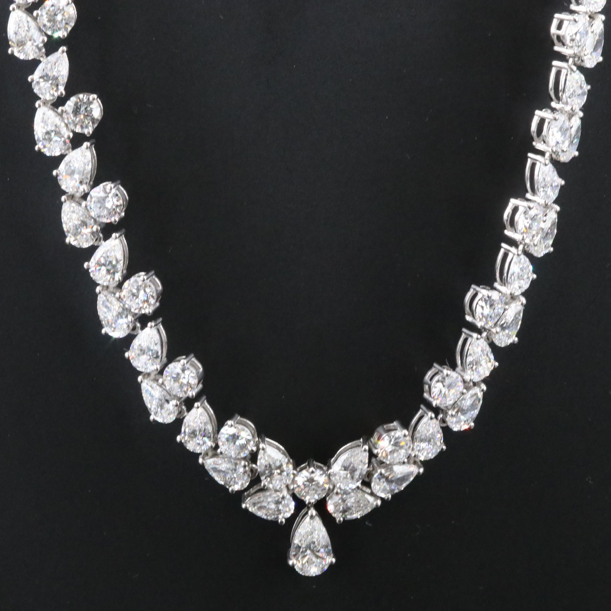 Platinum 45.66 CTW Lab Grown Diamond Necklace