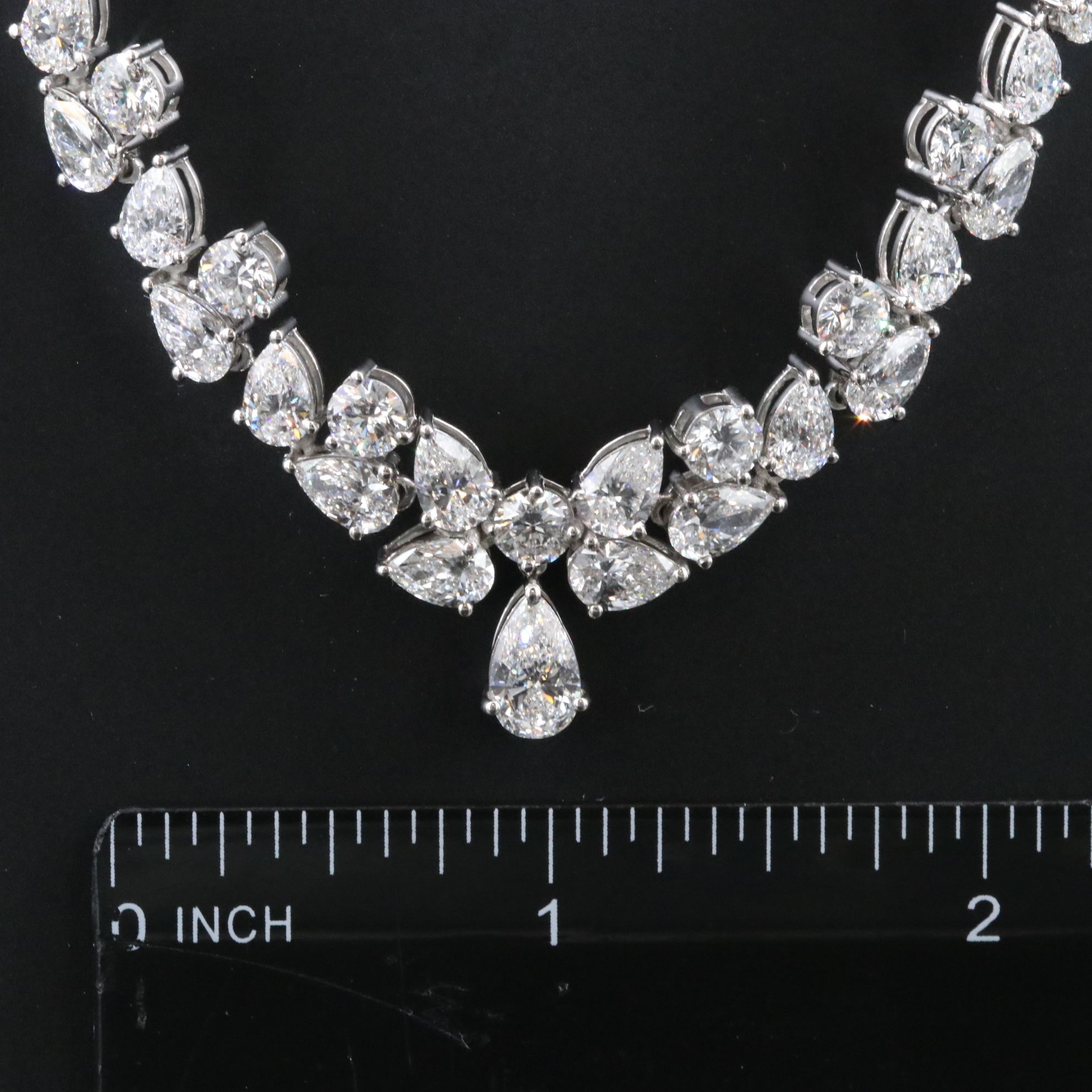 Platinum 45.66 CTW Lab Grown Diamond Necklace