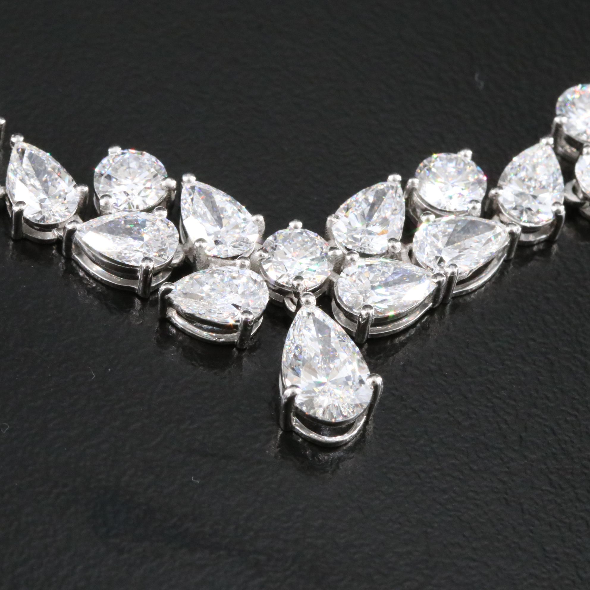 Platinum 45.66 CTW Lab Grown Diamond Necklace