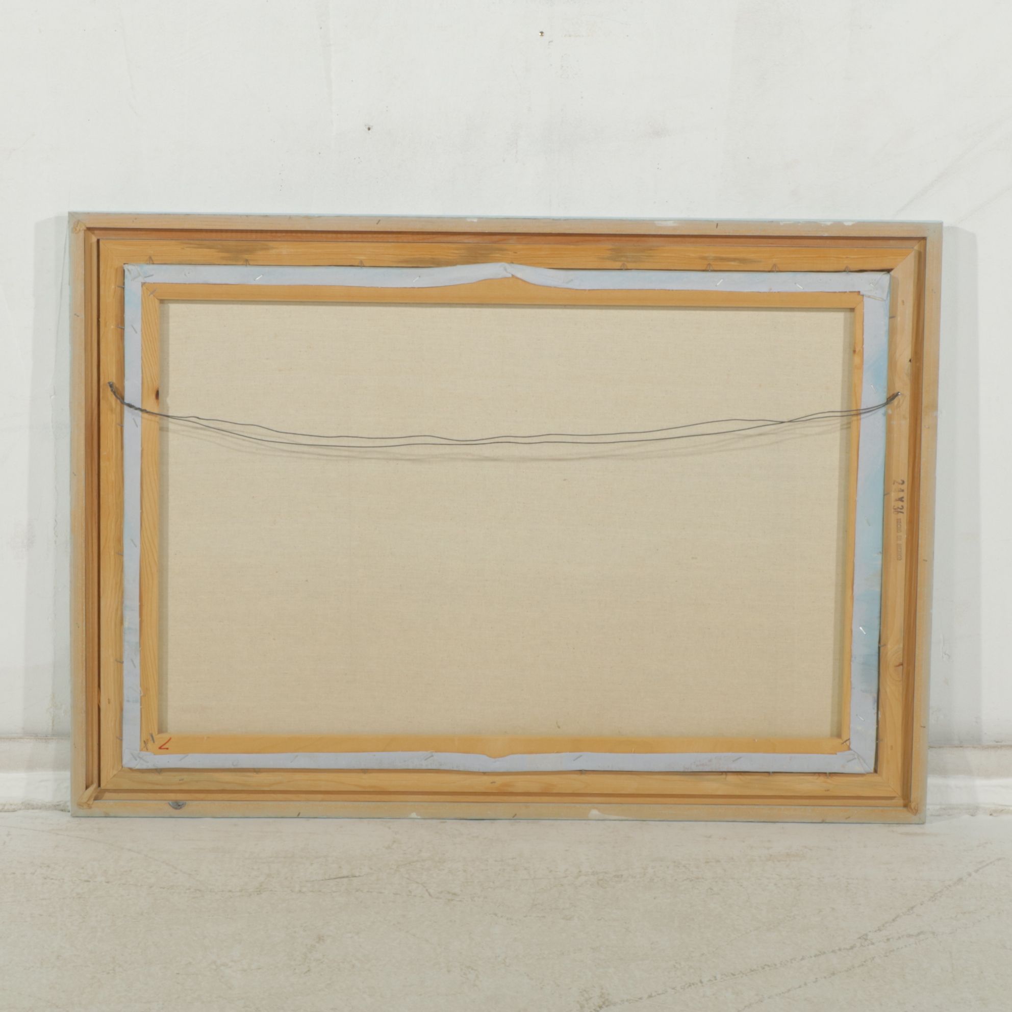 Thomas Patsel Colored Beach Scene of Women Peering Out to Open Seas