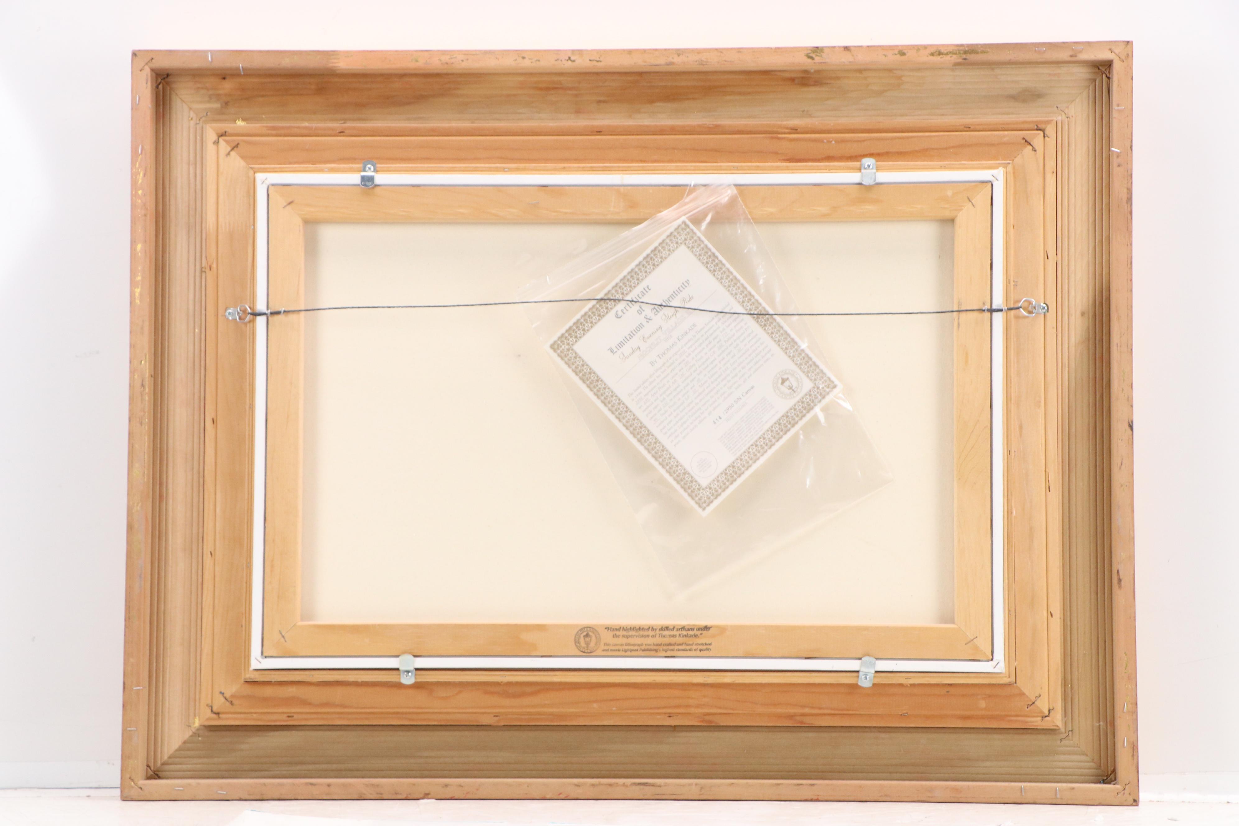 Thomas Kinkade Offset Lithograph "Sunday Evening Sleigh Ride"