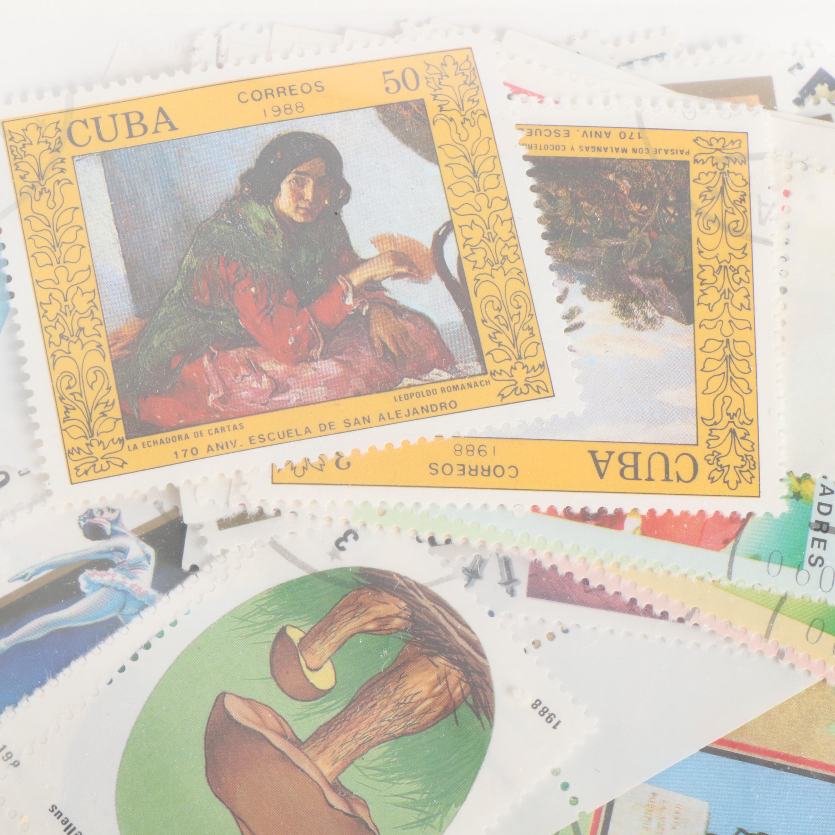 Castro's Cuba Stamp Album With Packs of New Stamps