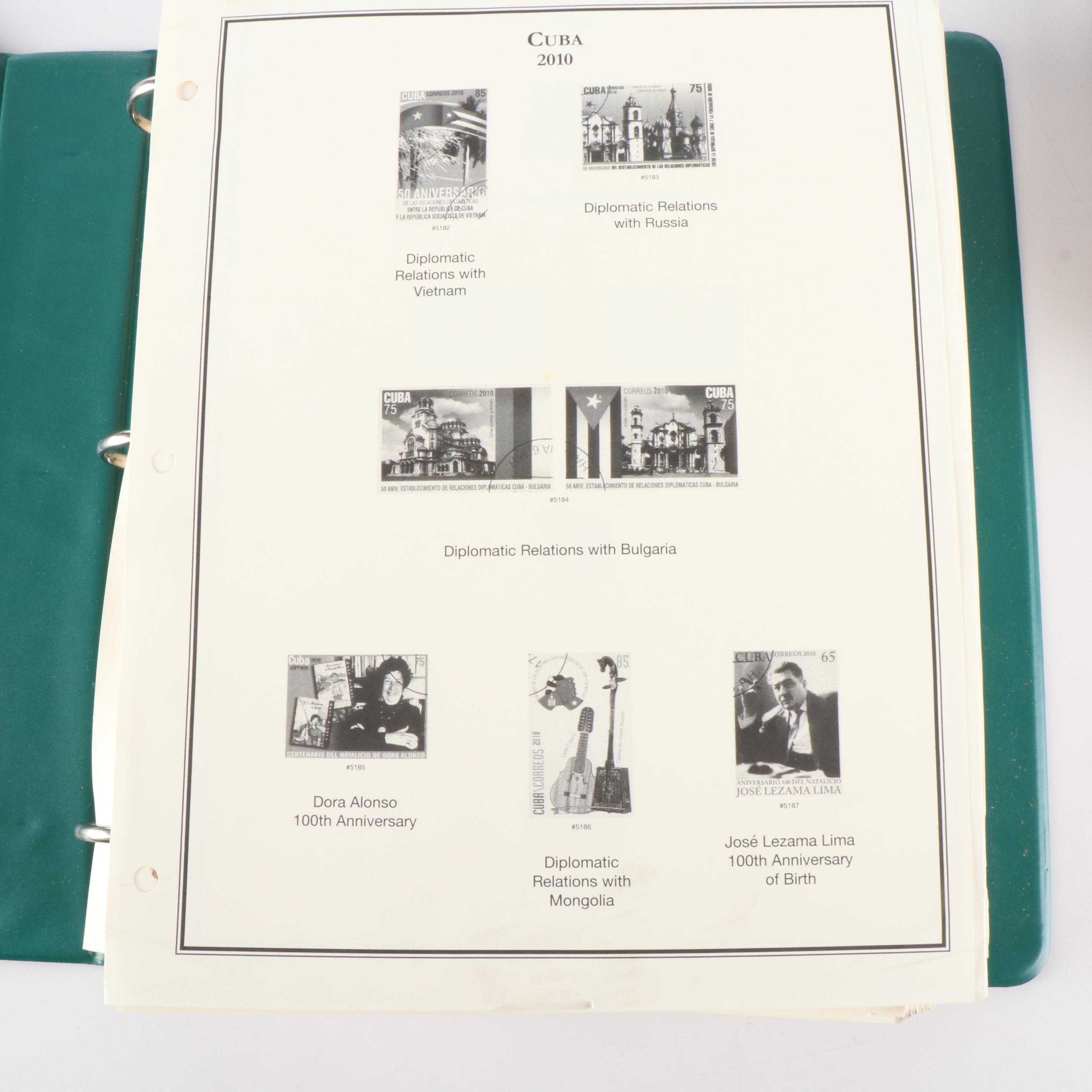 Castro's Cuba Stamp Album With Packs of New Stamps