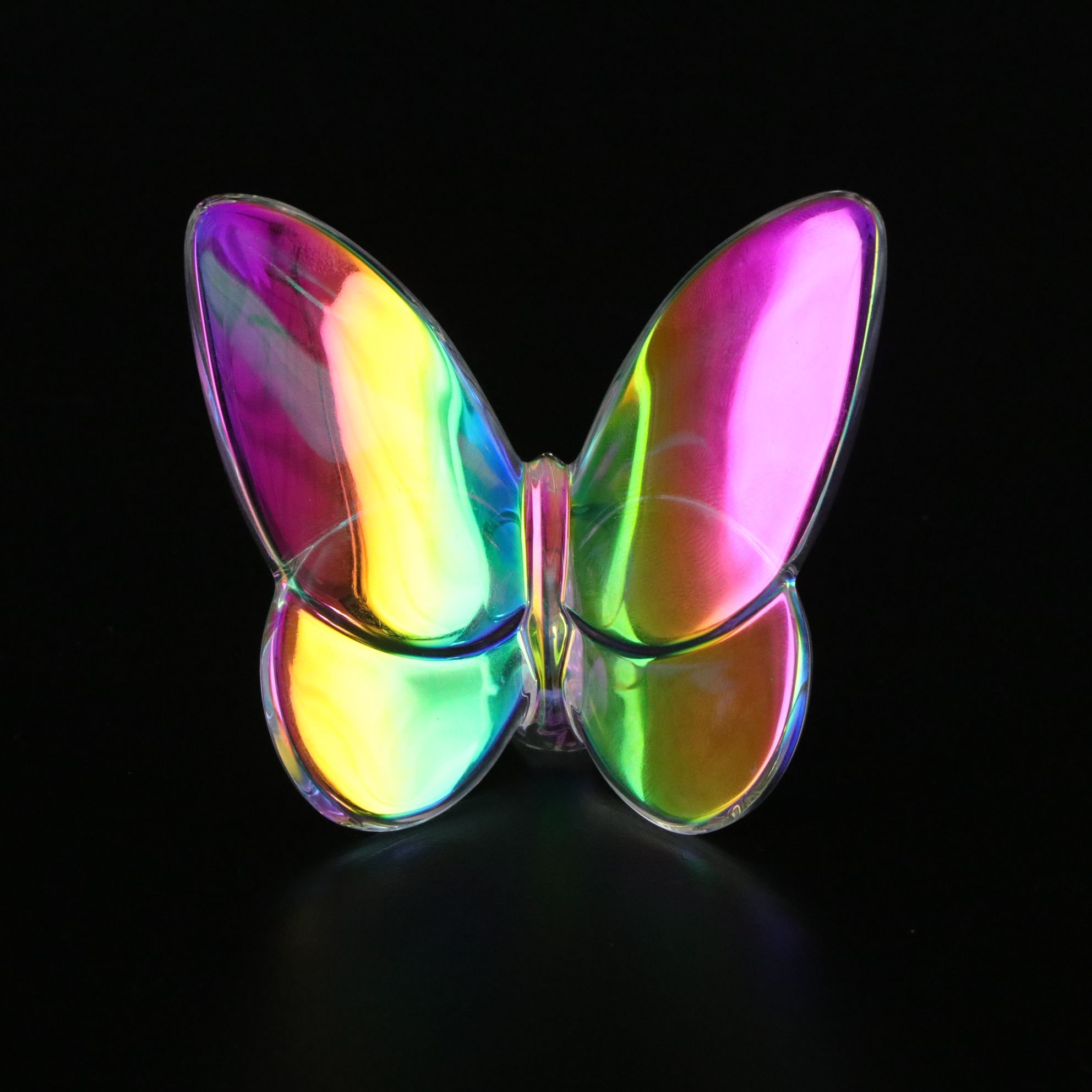 Baccarat "The Lucky Butterfly" Iridescent Crystal Figurine