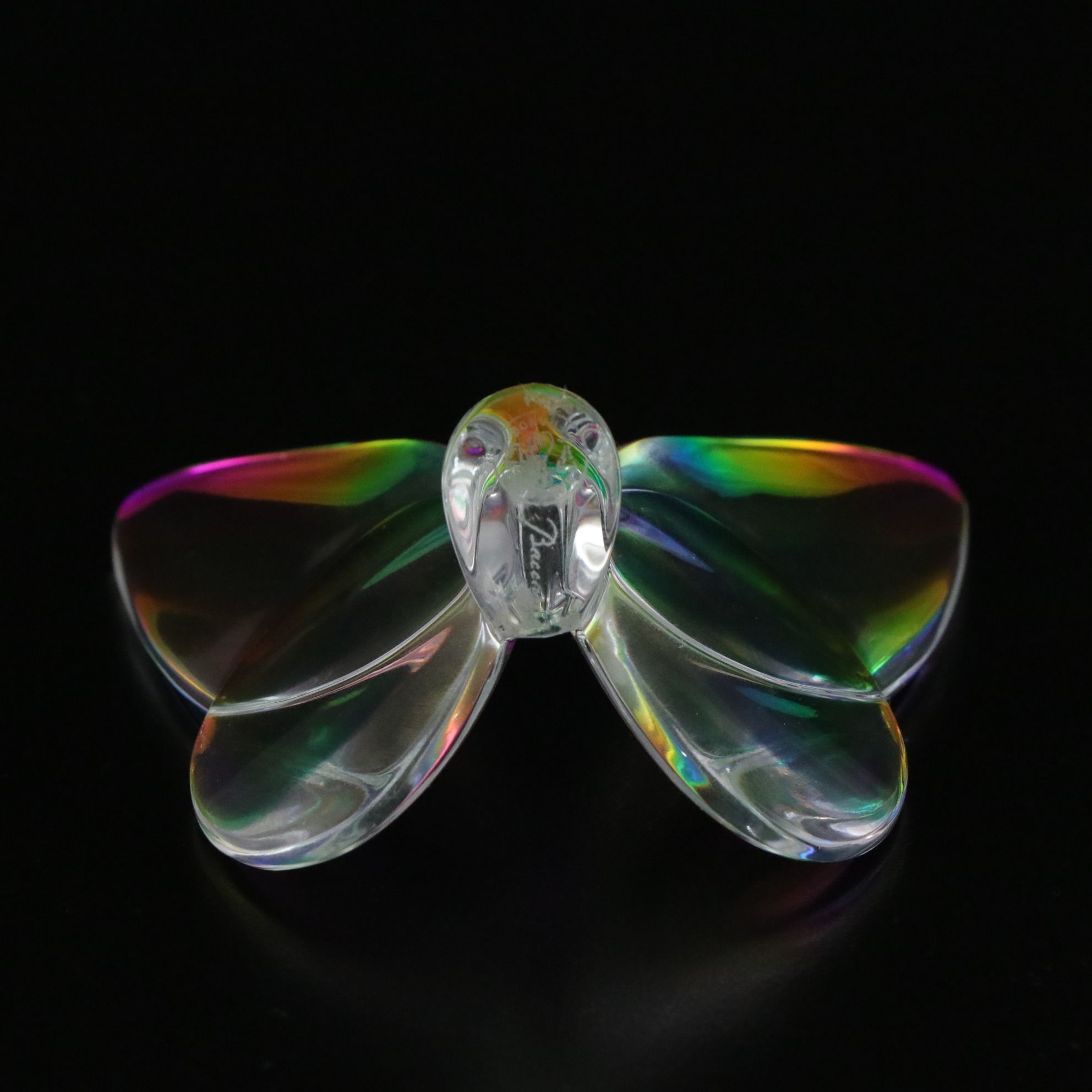 Baccarat "The Lucky Butterfly" Iridescent Crystal Figurine