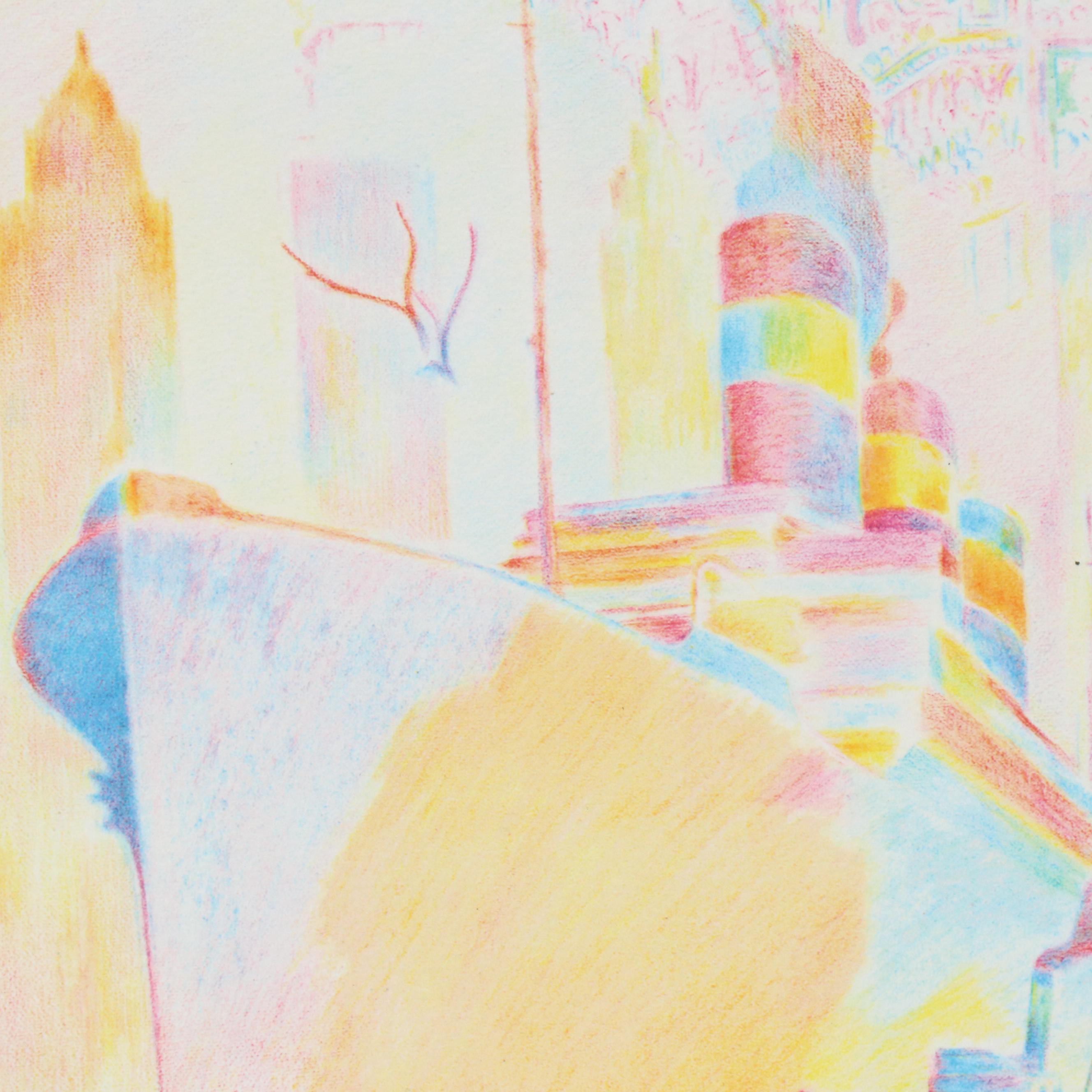 Abstract Figurative Giclée "Gate West," 1999