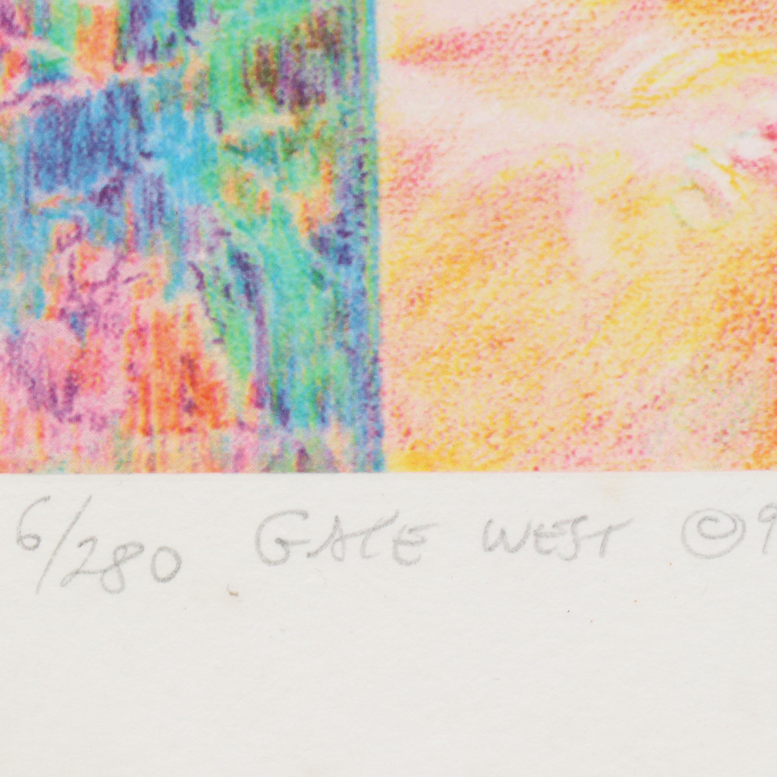 Abstract Figurative Giclée "Gate West," 1999