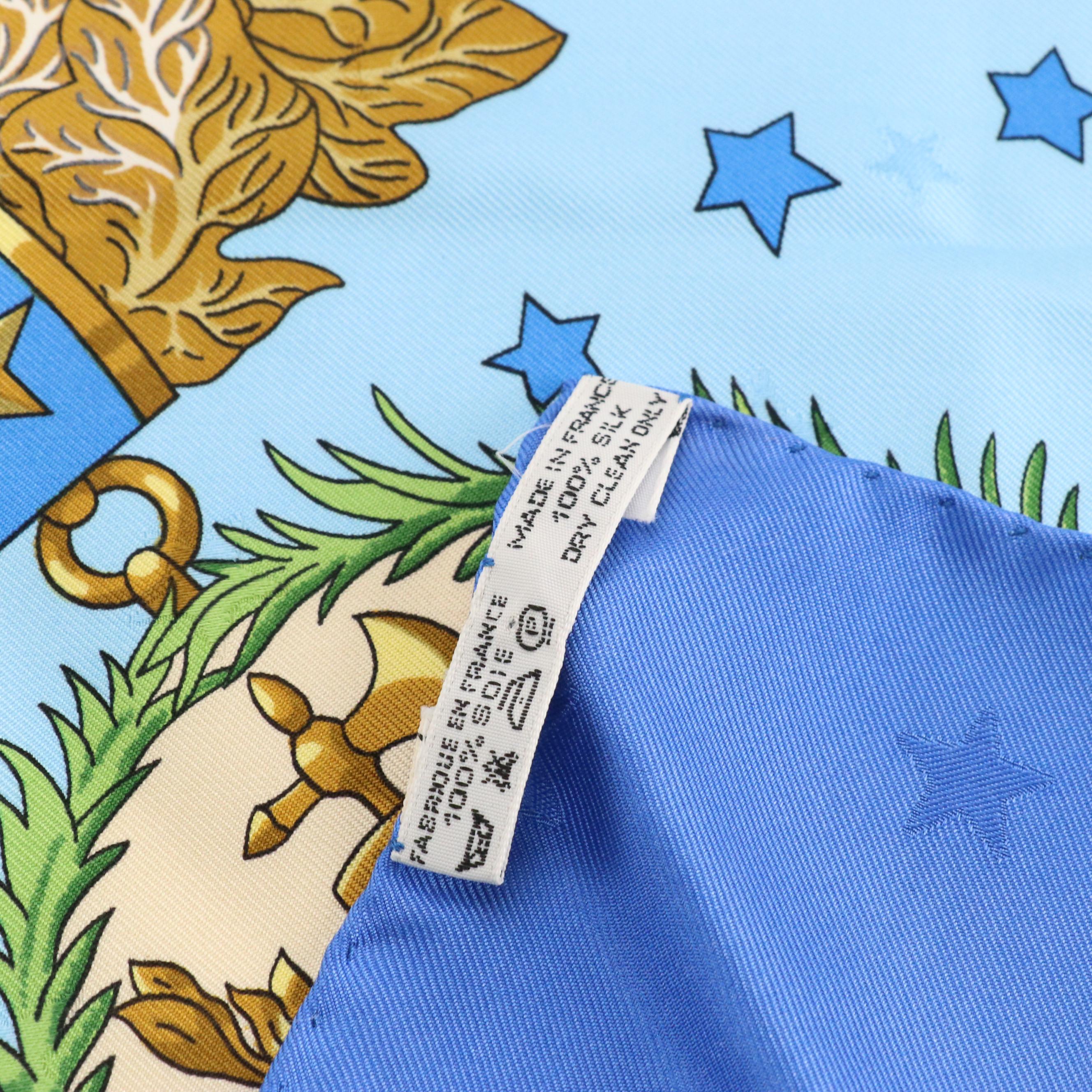 Hermès "Emblèmes de l'Europe" Scarf 90 in Star Silk Jacquard