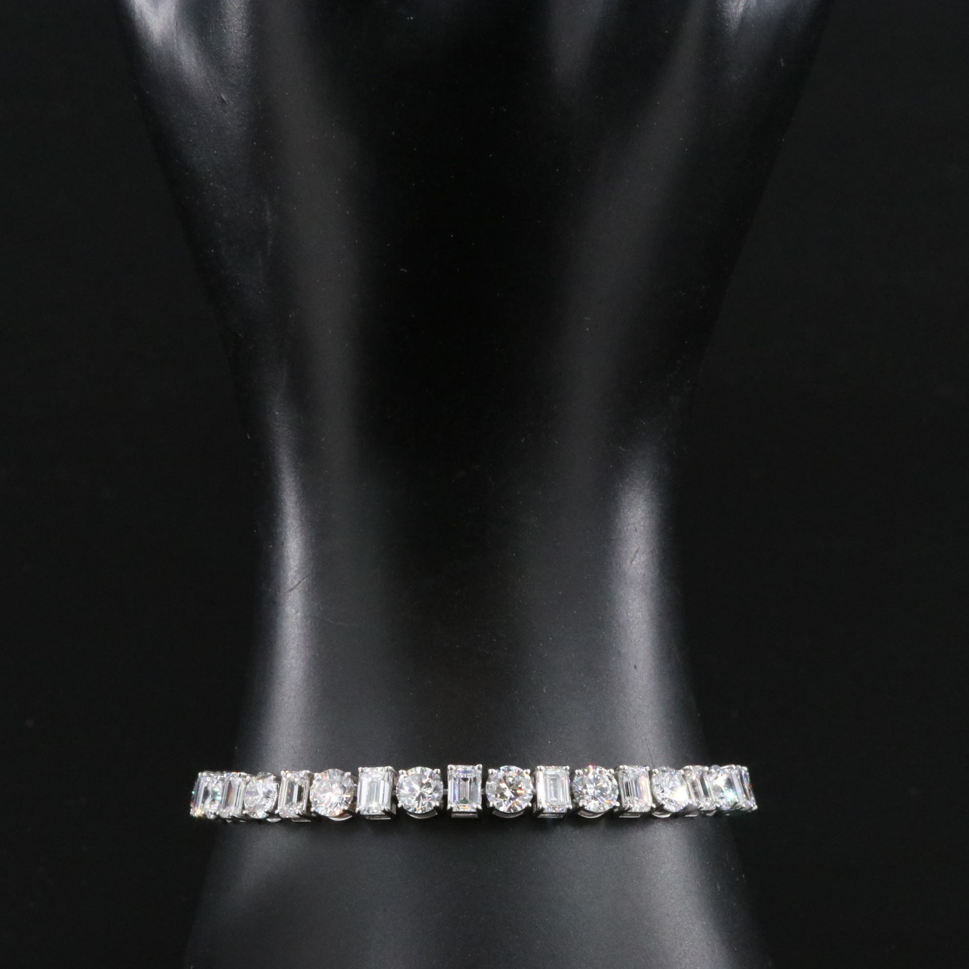 Platinum 17.71 CTW Lab Grown Diamond Line Bracelet