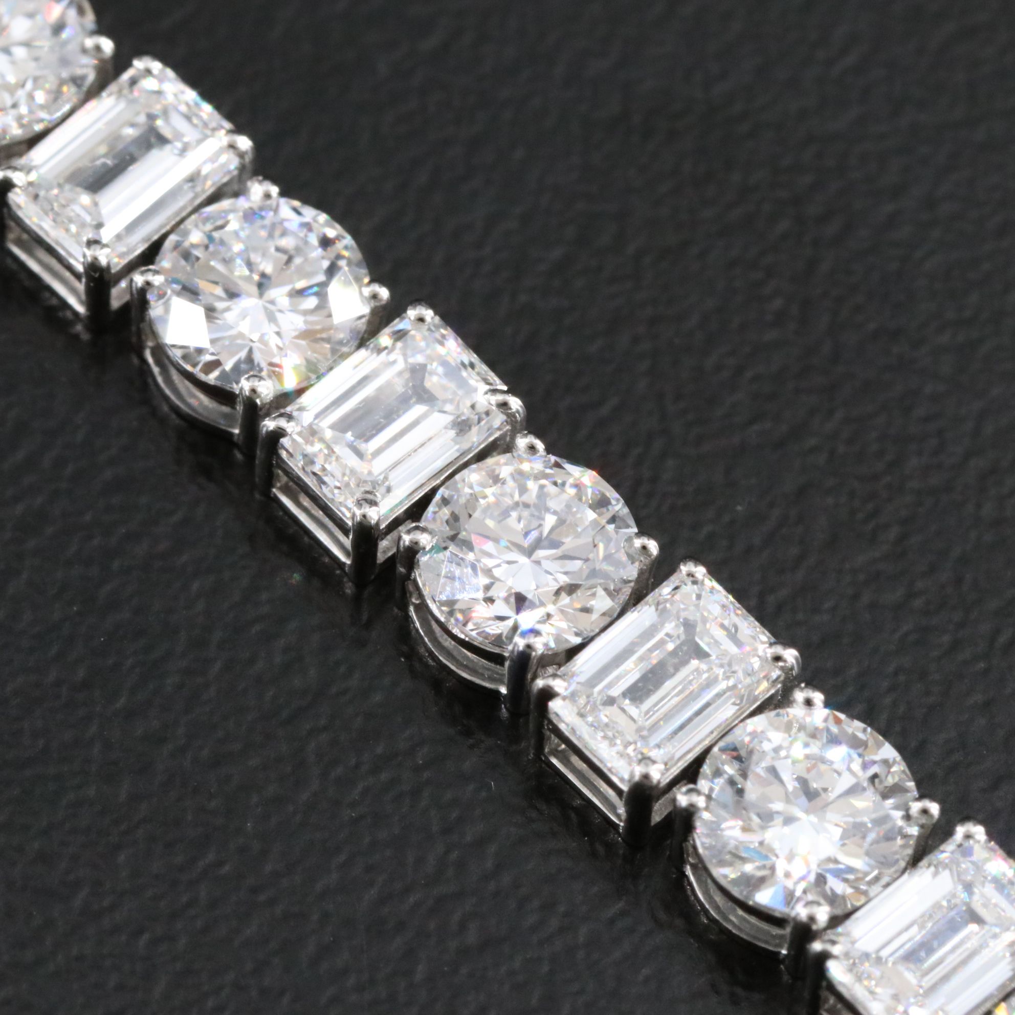 Platinum 17.71 CTW Lab Grown Diamond Line Bracelet