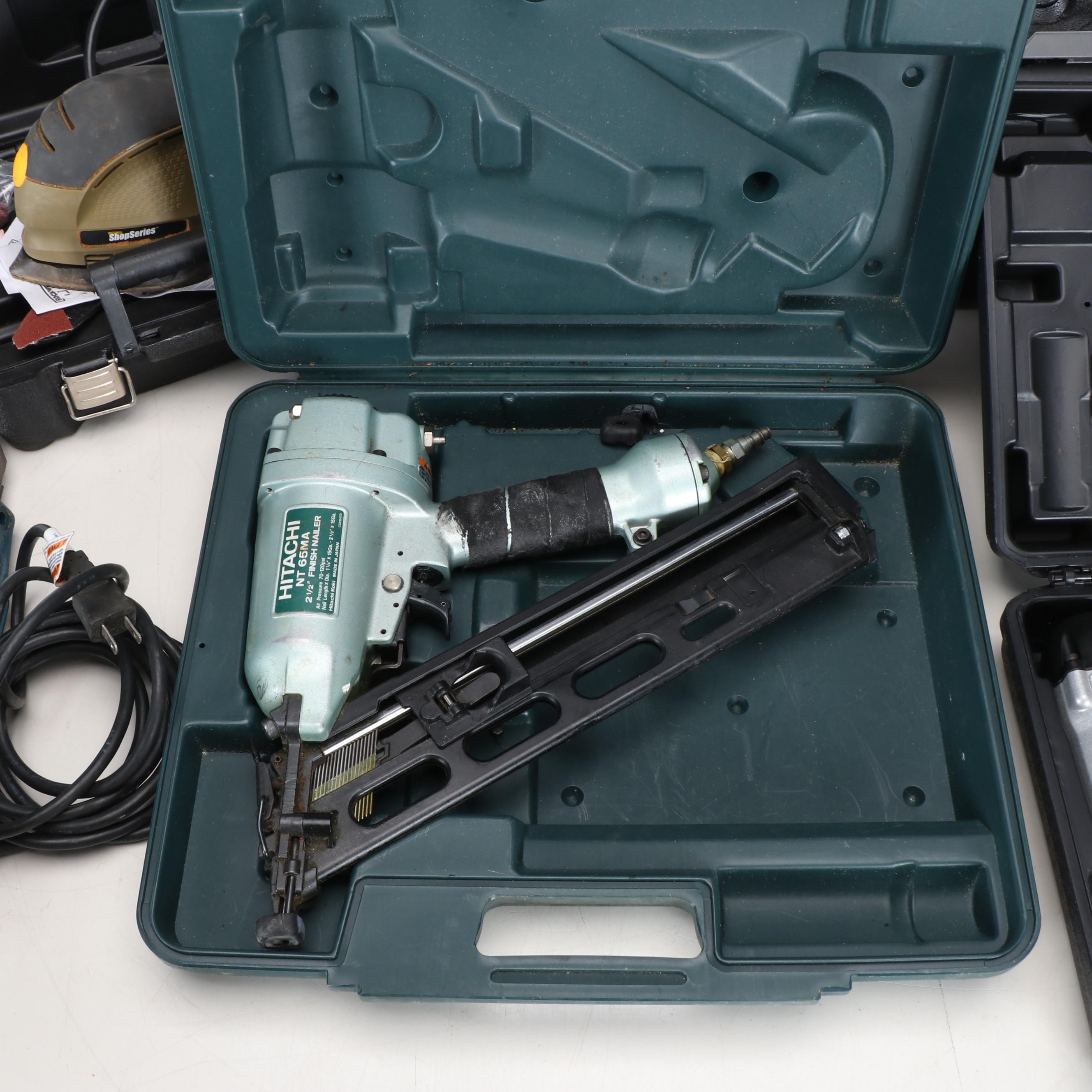 Hitachi Finish Nailer, Rockwell Palm Sander, and More Hand Tools