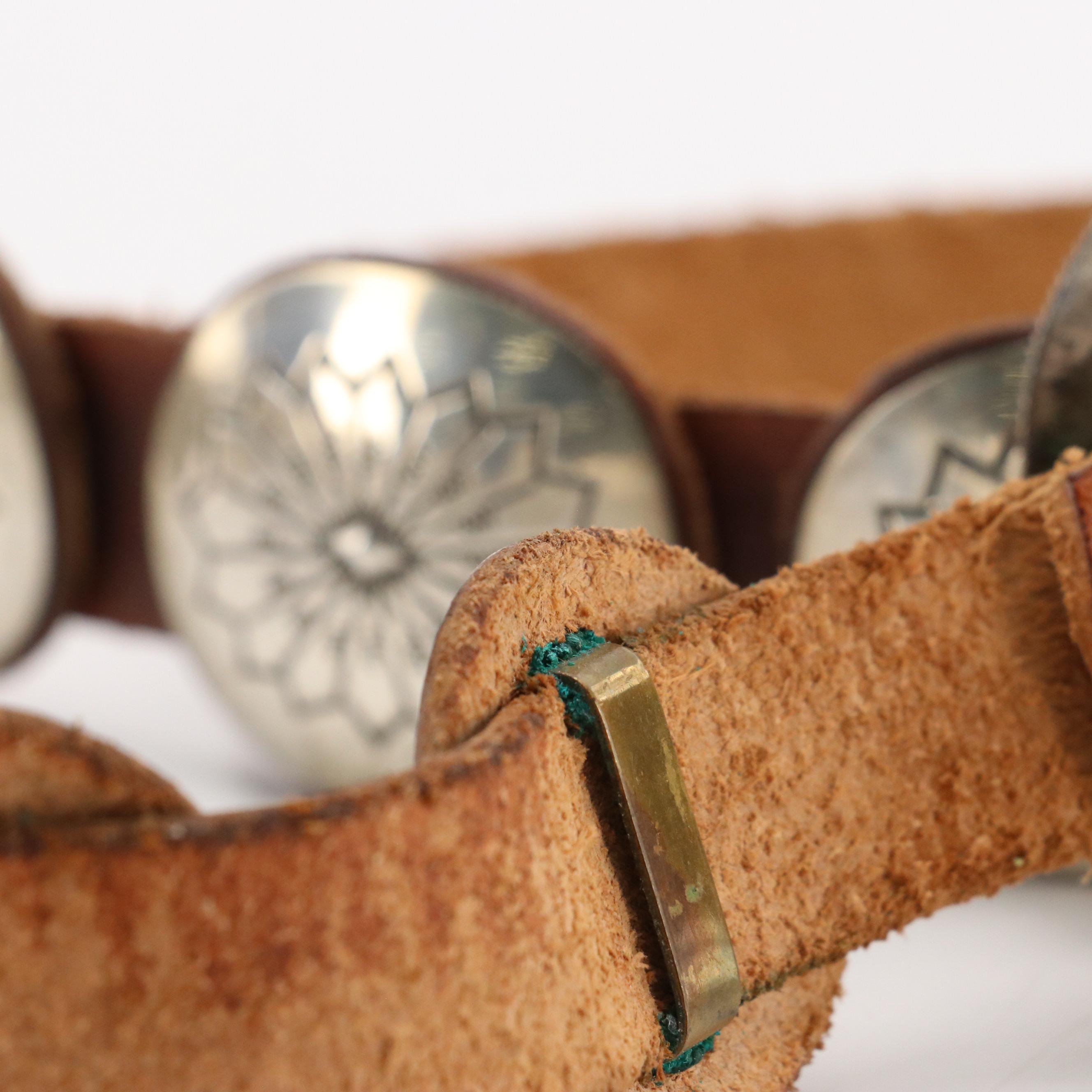 Southwestern Sterling Concho Belt