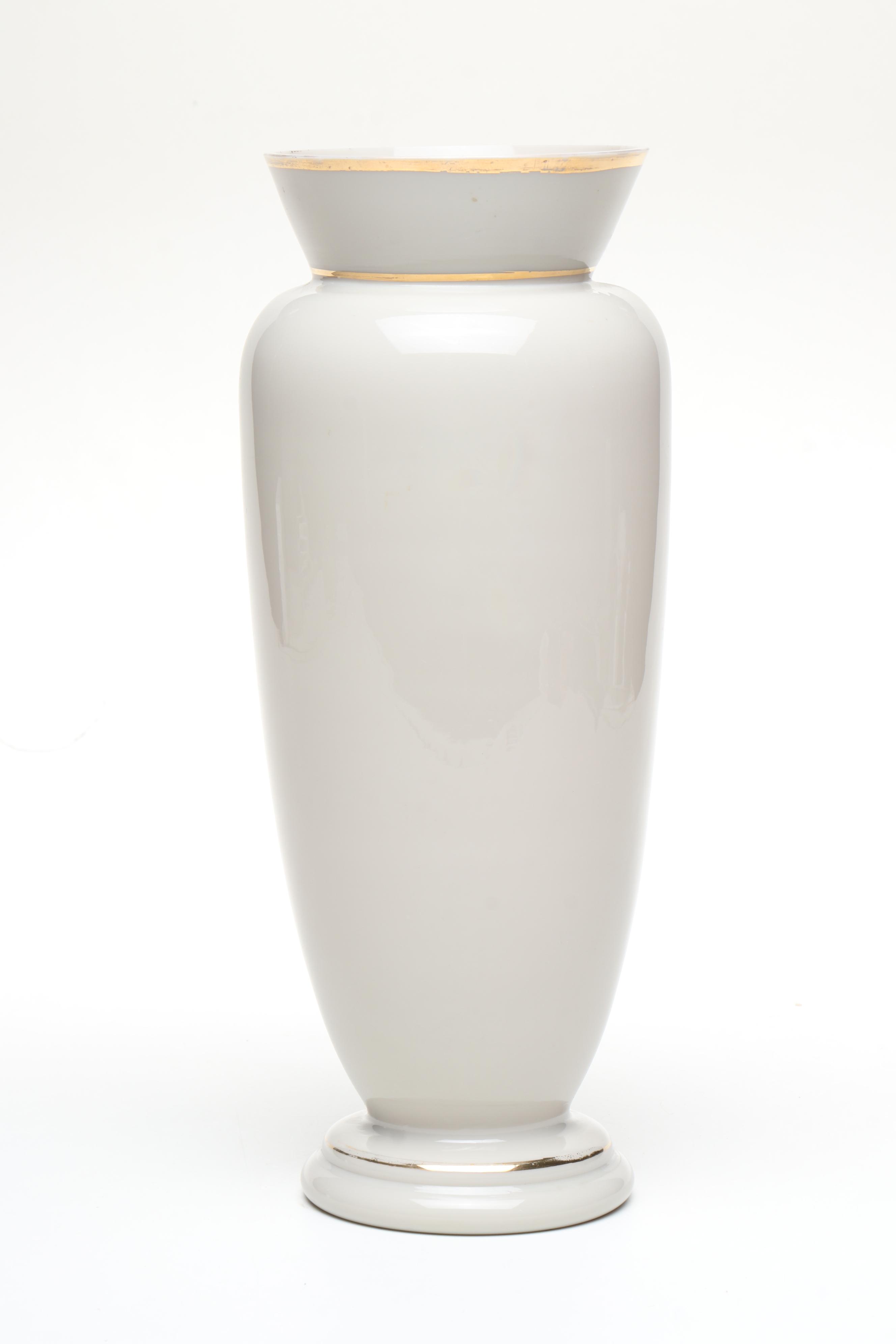 Hand-Painted Floral Glass Vase