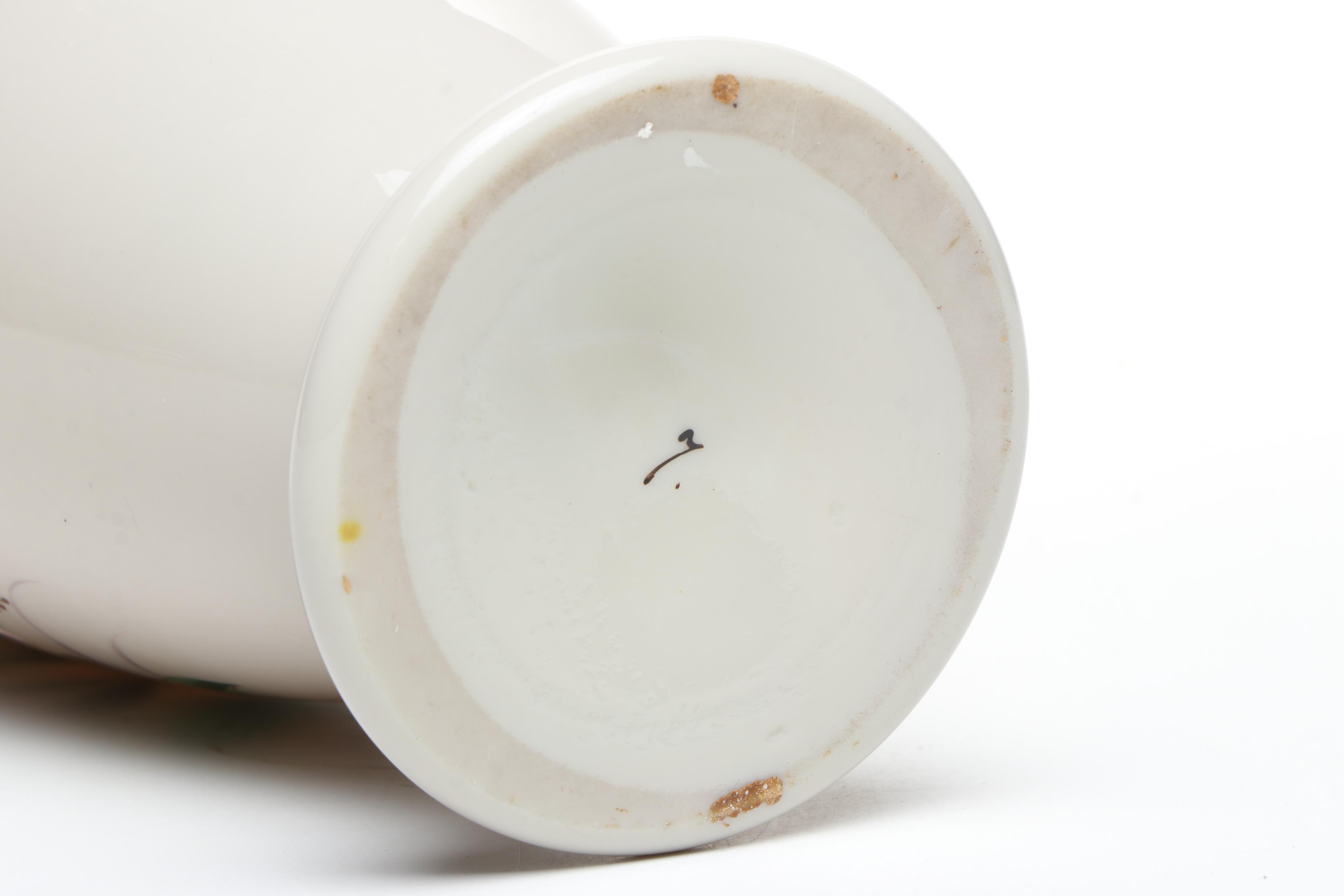 Hand-Painted Floral Glass Vase