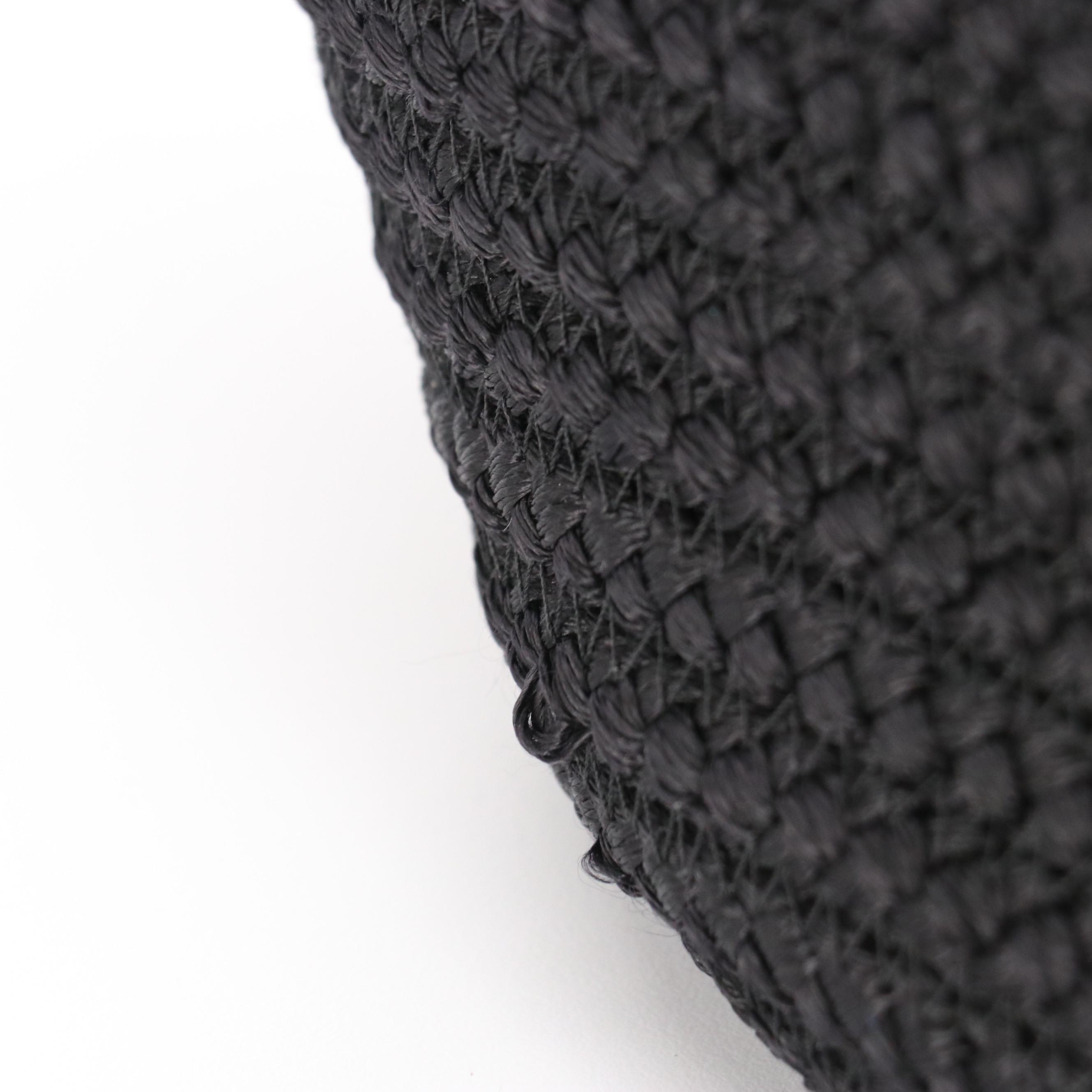 Balenciaga Ibiza Two-Way Basket Bag in Black Woven Nylon and Leather Trim