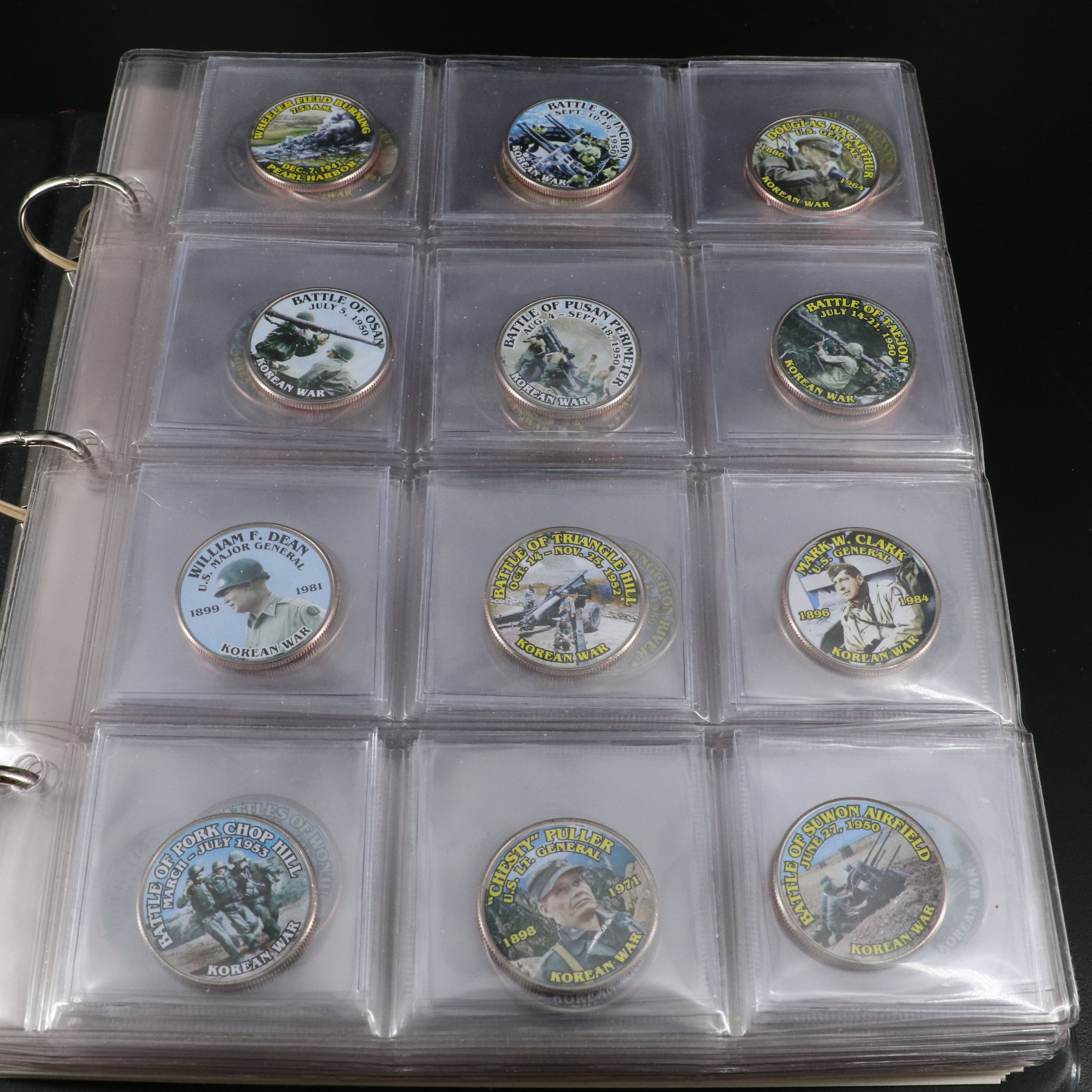Three Albums of 141 Commemorative Korean War Coins