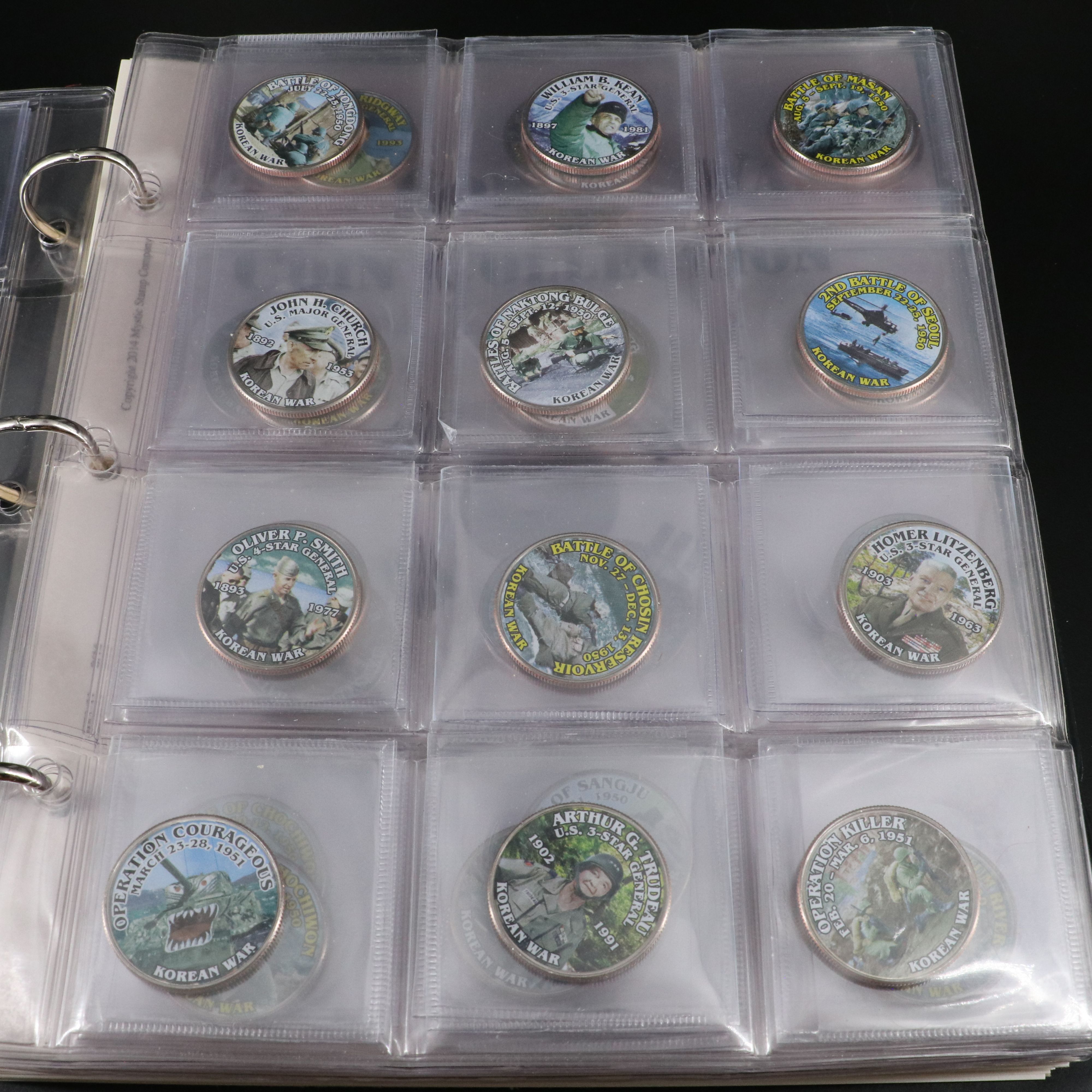 Three Albums of 141 Commemorative Korean War Coins