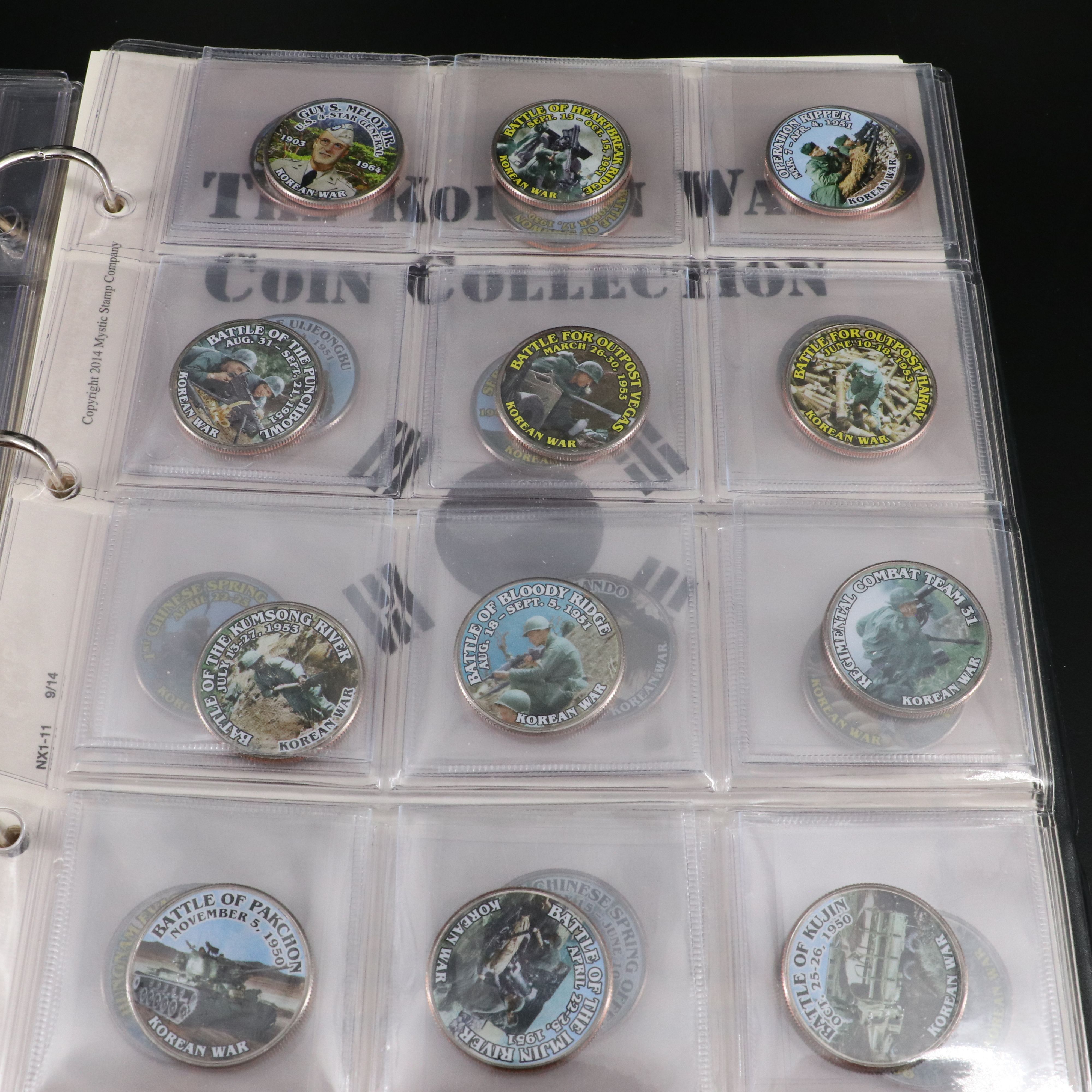 Three Albums of 141 Commemorative Korean War Coins