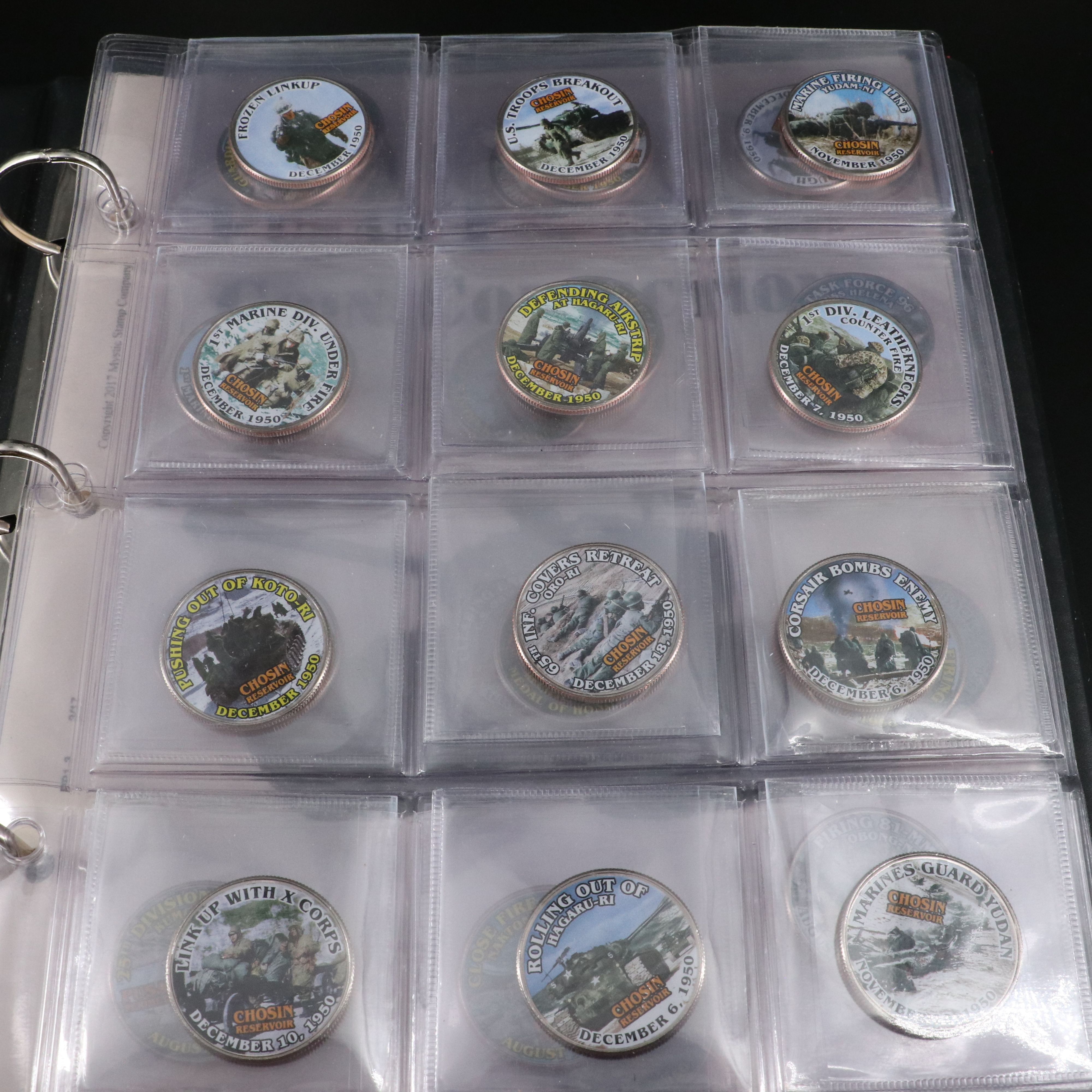 Three Albums of 141 Commemorative Korean War Coins