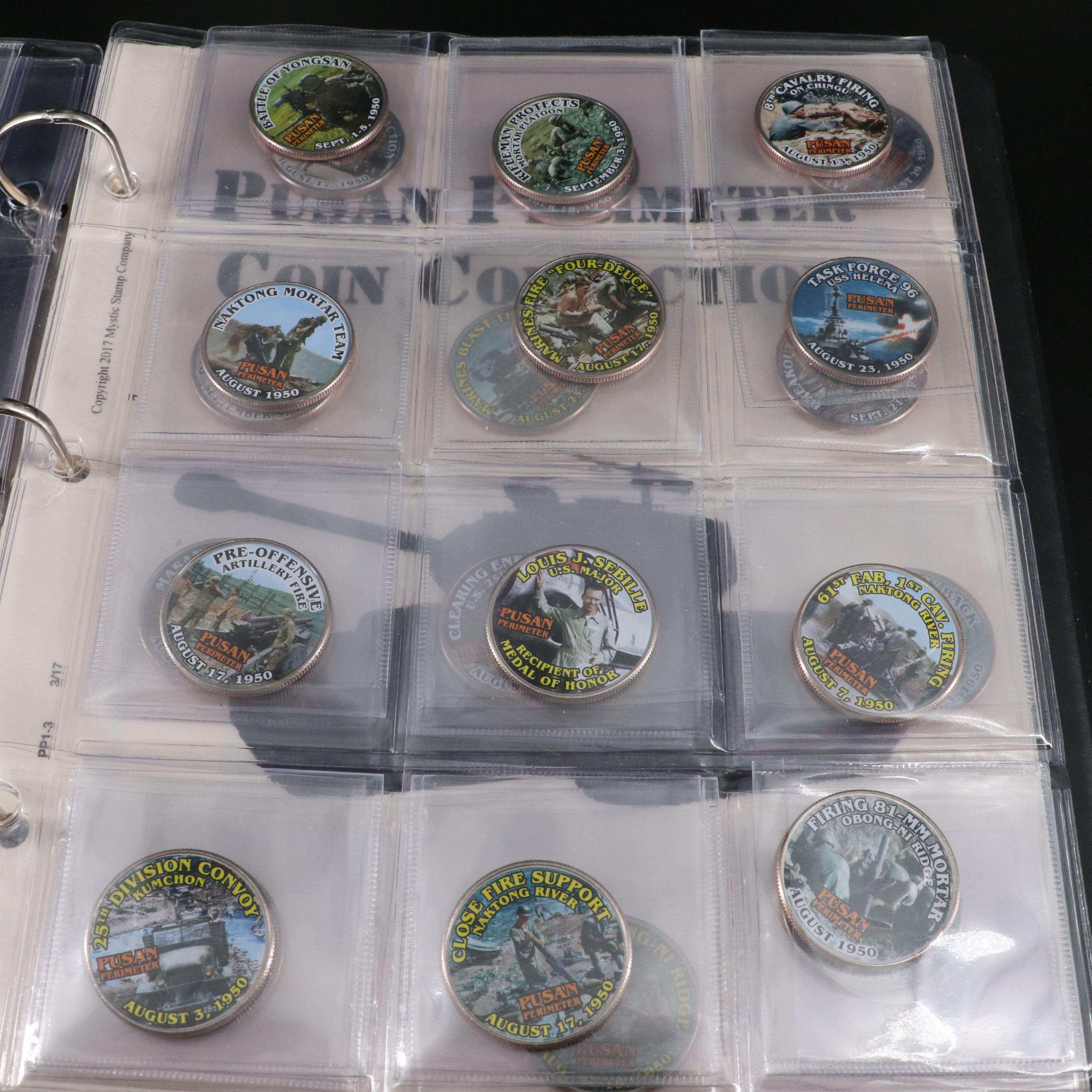 Three Albums of 141 Commemorative Korean War Coins