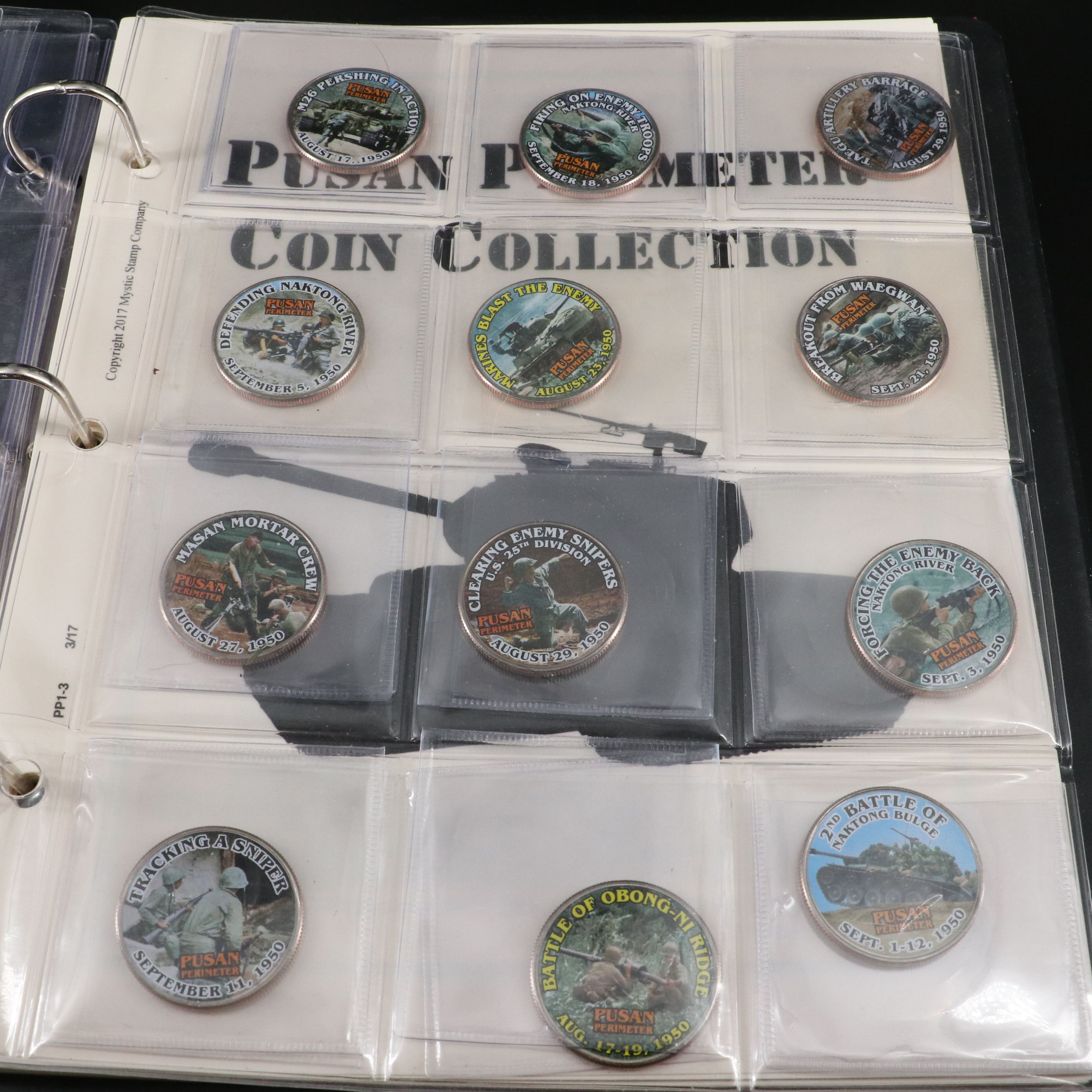 Three Albums of 141 Commemorative Korean War Coins