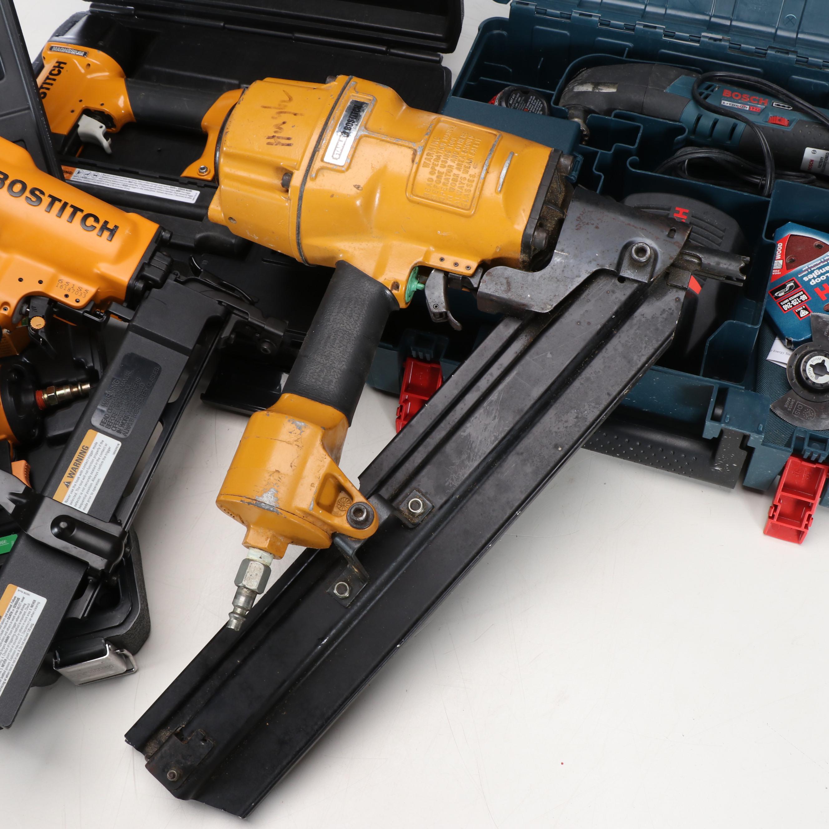 Stanley Bostitch Pneumatic Staplers and Brad Nailers with More Tools