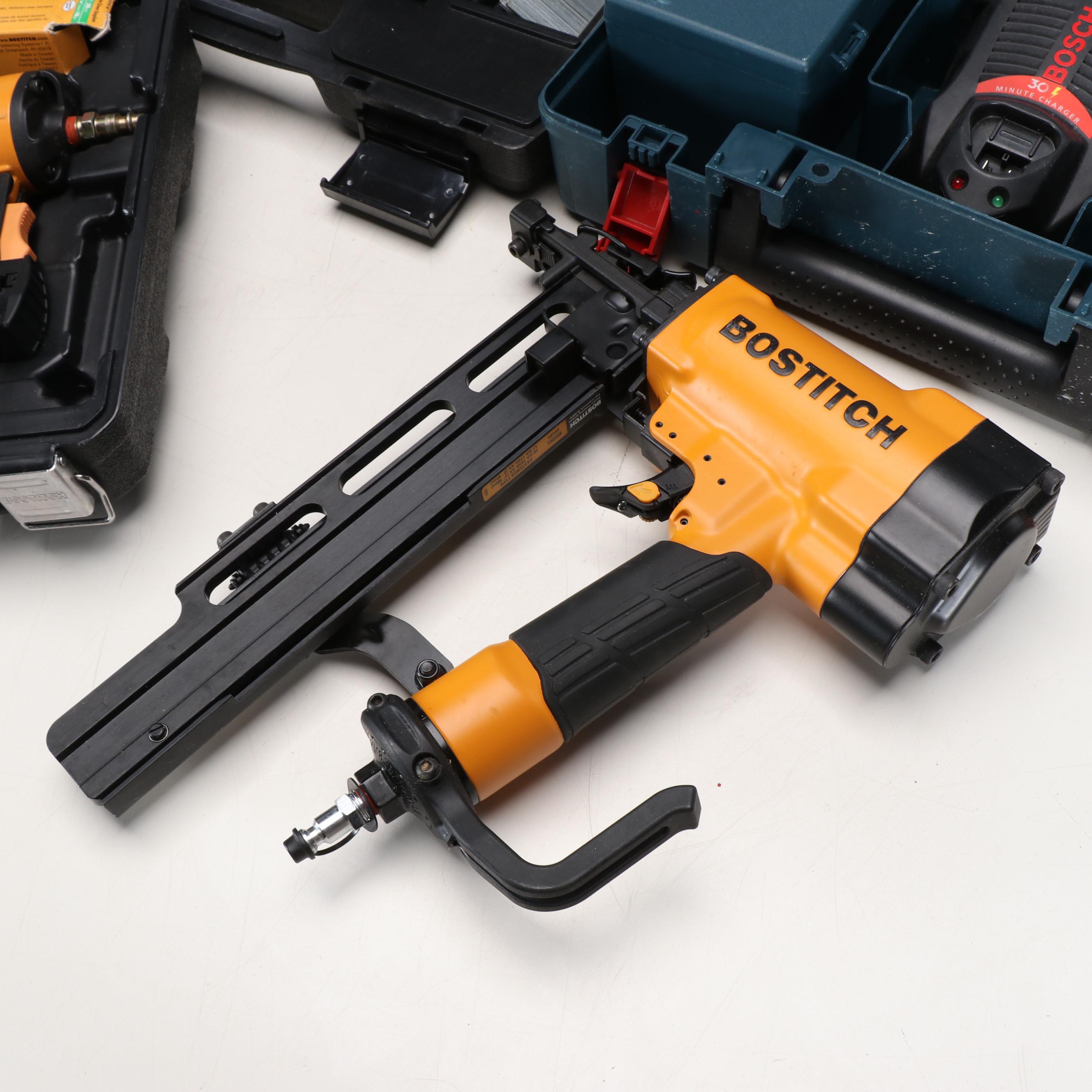 Stanley Bostitch Pneumatic Staplers and Brad Nailers with More Tools