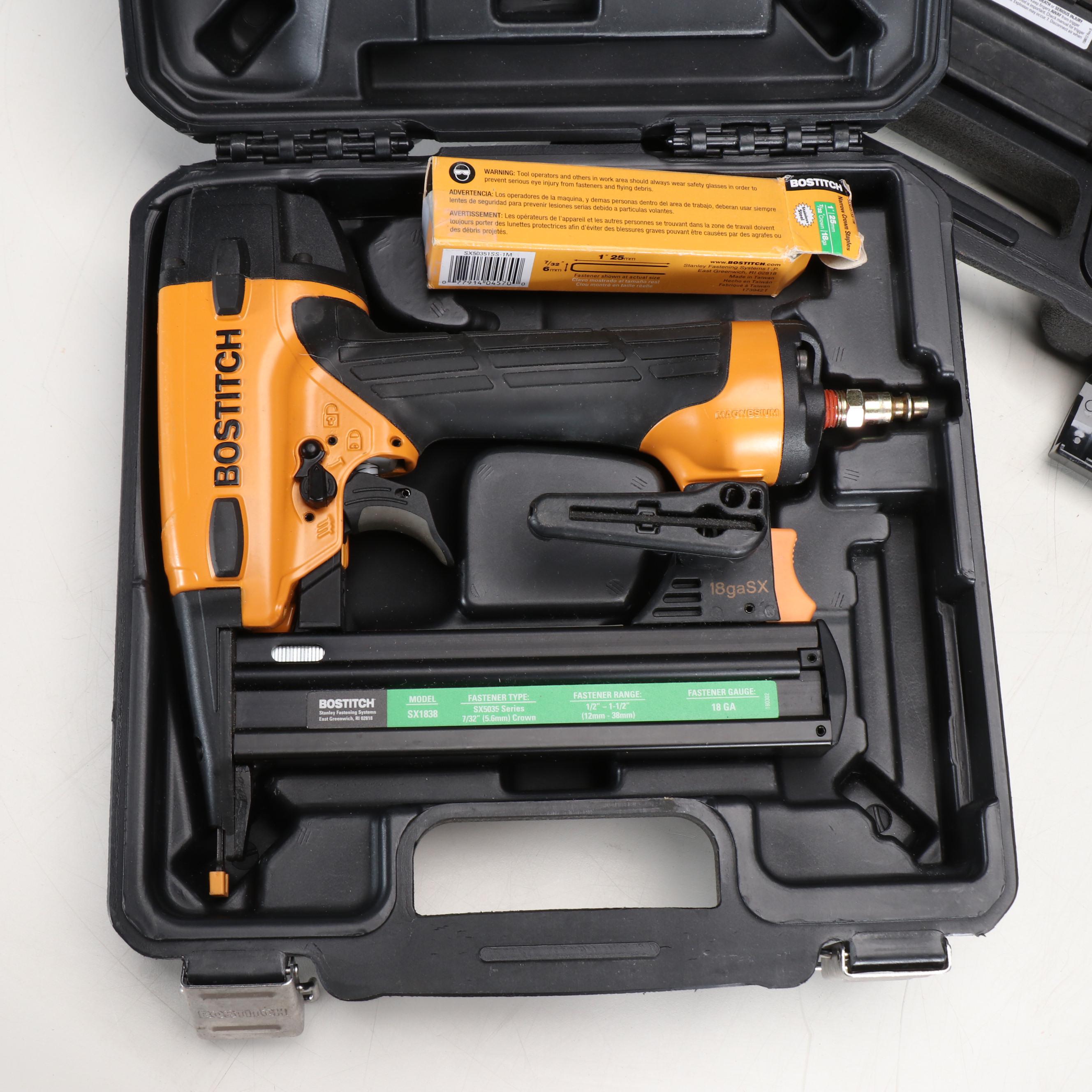 Stanley Bostitch Pneumatic Staplers and Brad Nailers with More Tools
