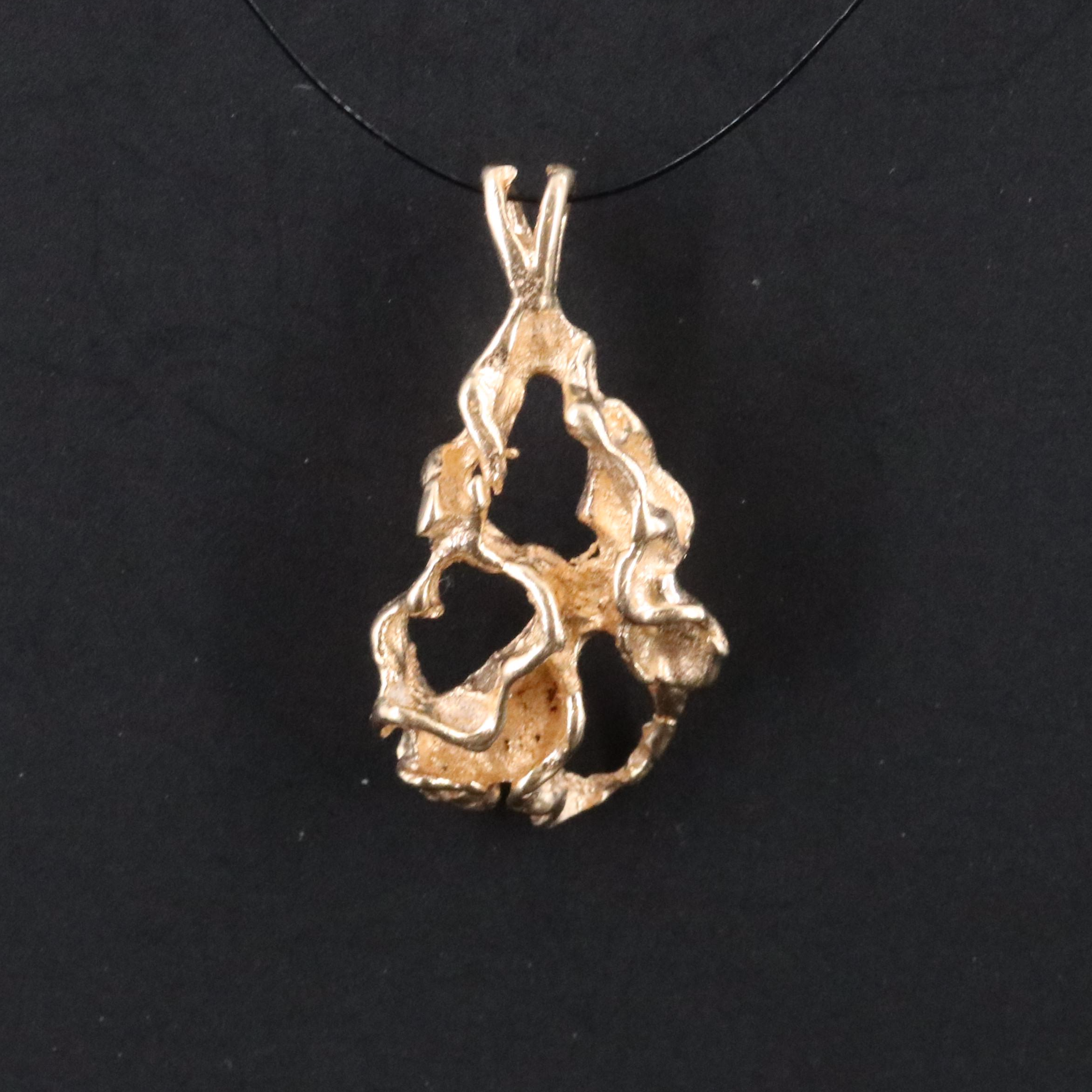 14K Biomorphic Pendant