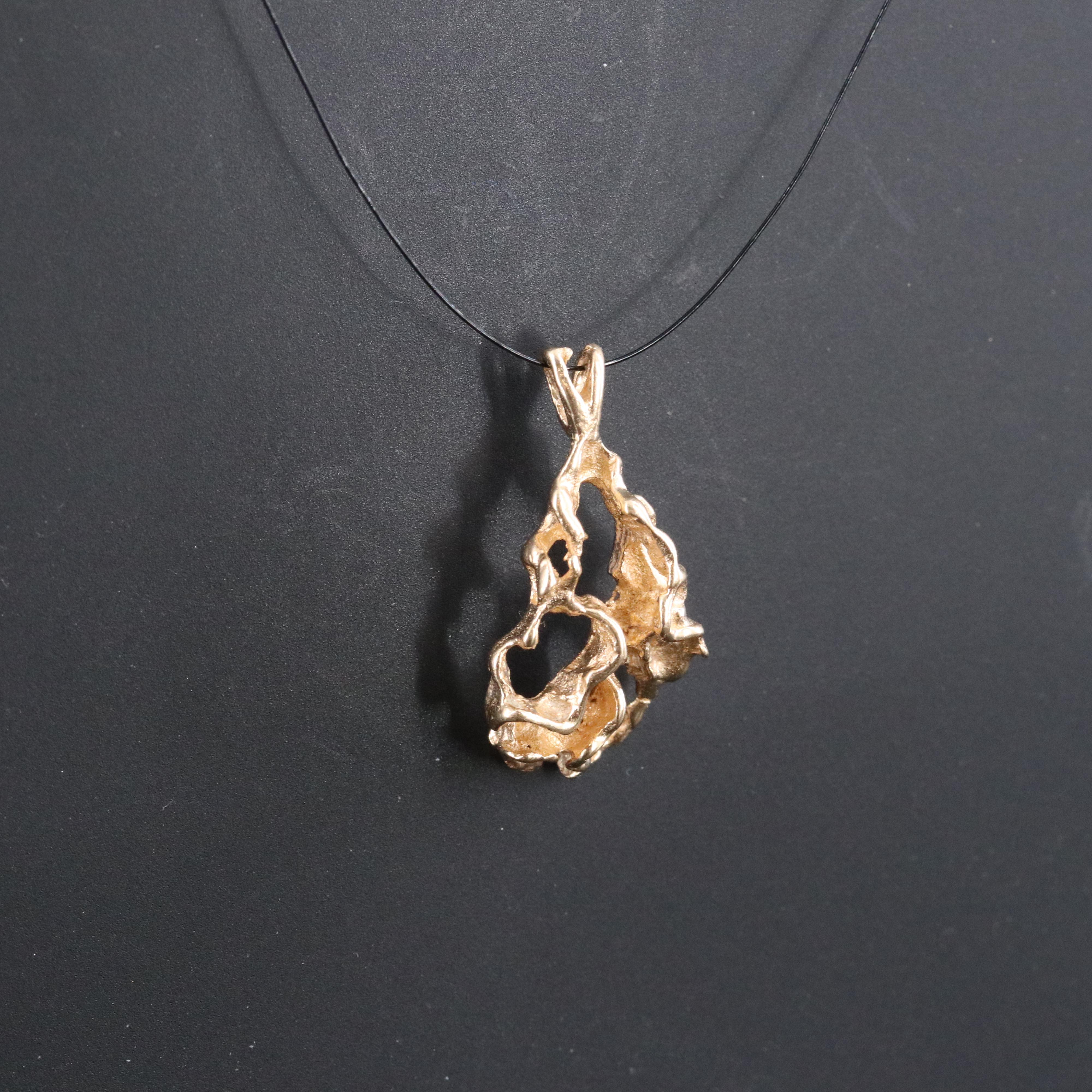 14K Biomorphic Pendant