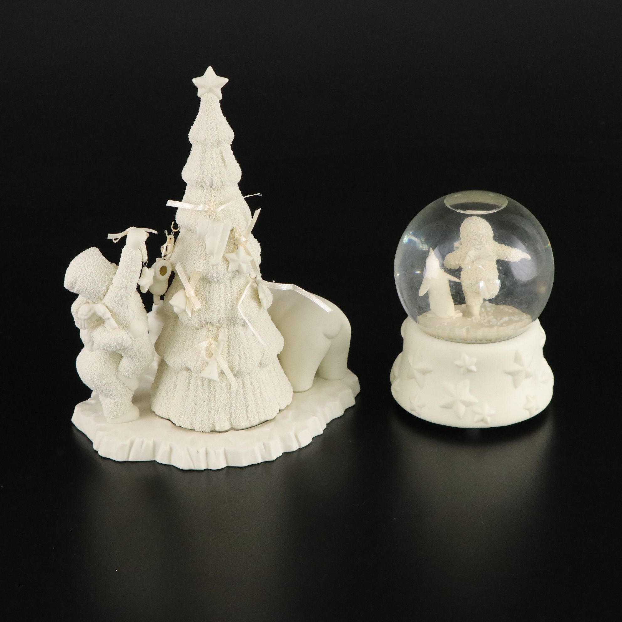 Department 56 Snowbabies "Lift Me Higher" Christmas Tree & More Bisque Figurines