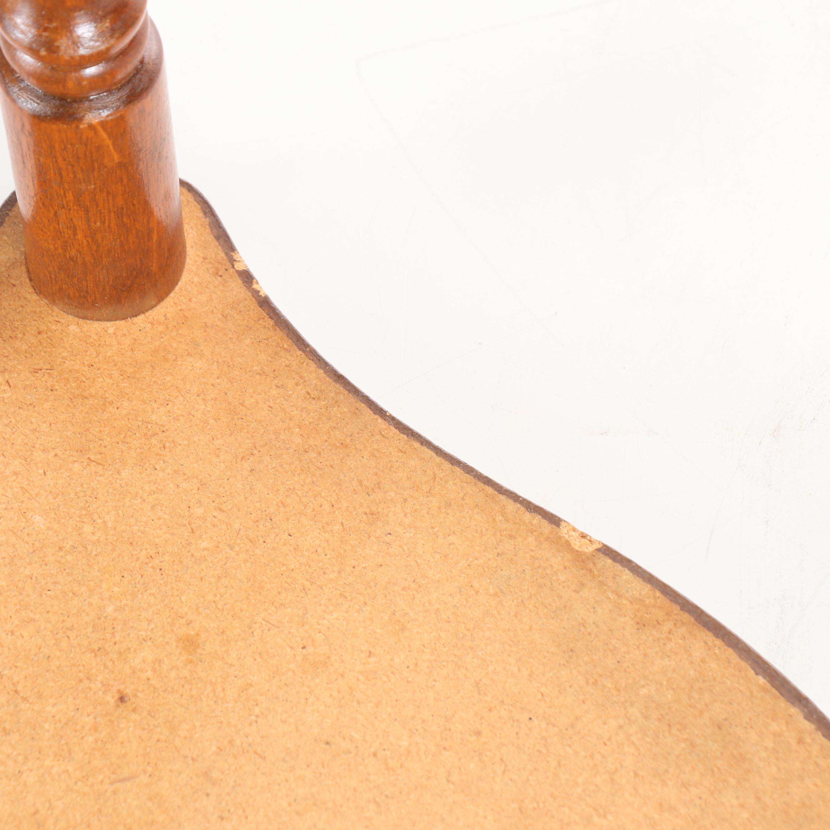 Federal Style Wood Stool and Metal Coal Bucket