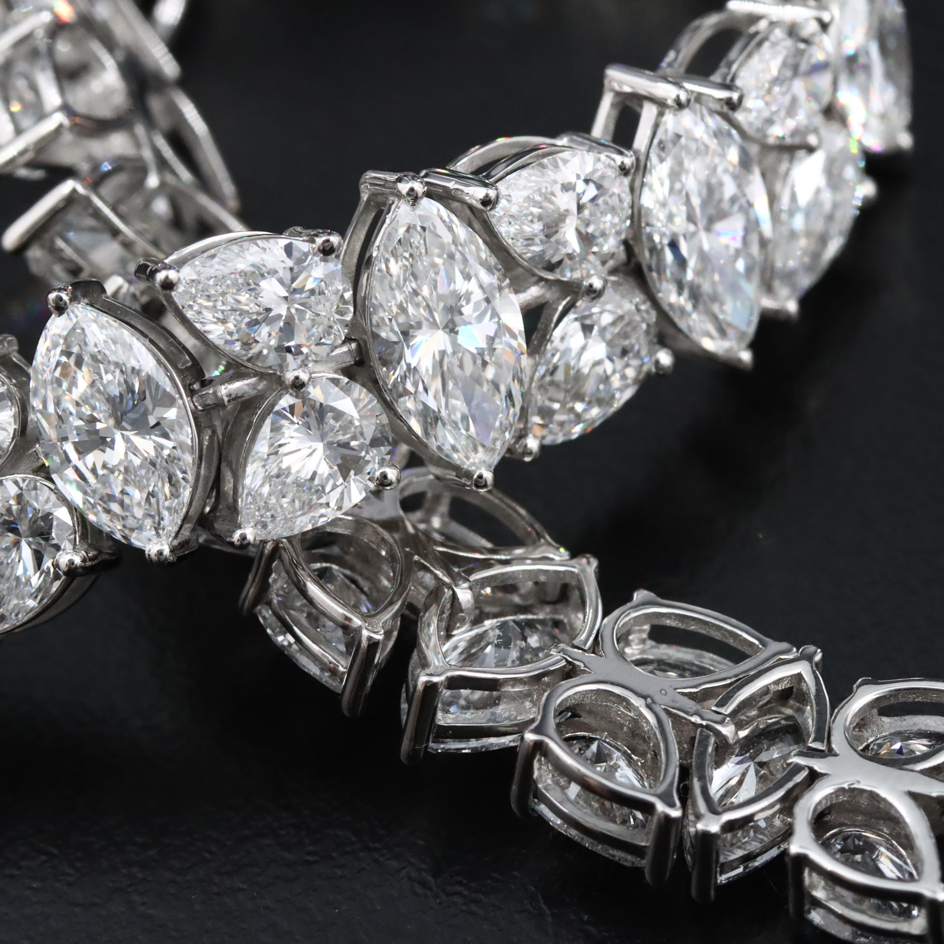 Platinum 25.40 CTW Lab Grown Diamond Bracelet