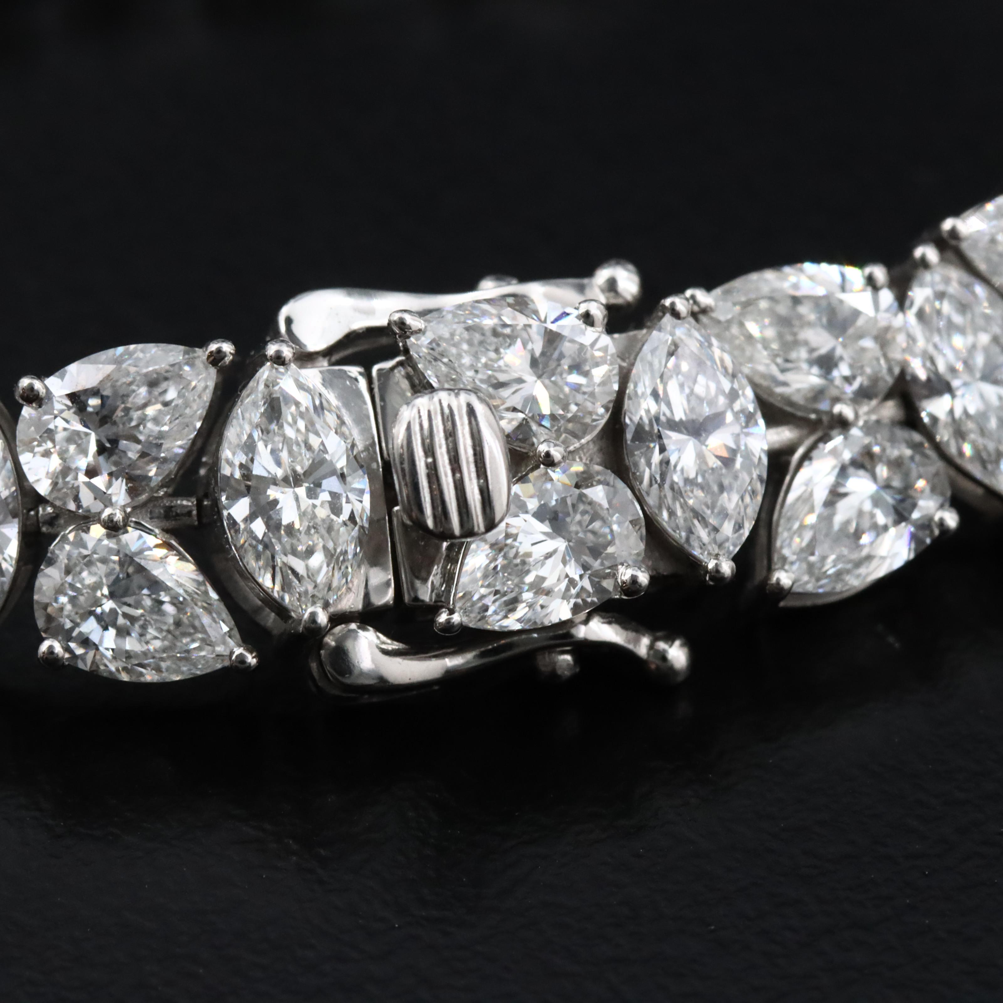 Platinum 25.40 CTW Lab Grown Diamond Bracelet