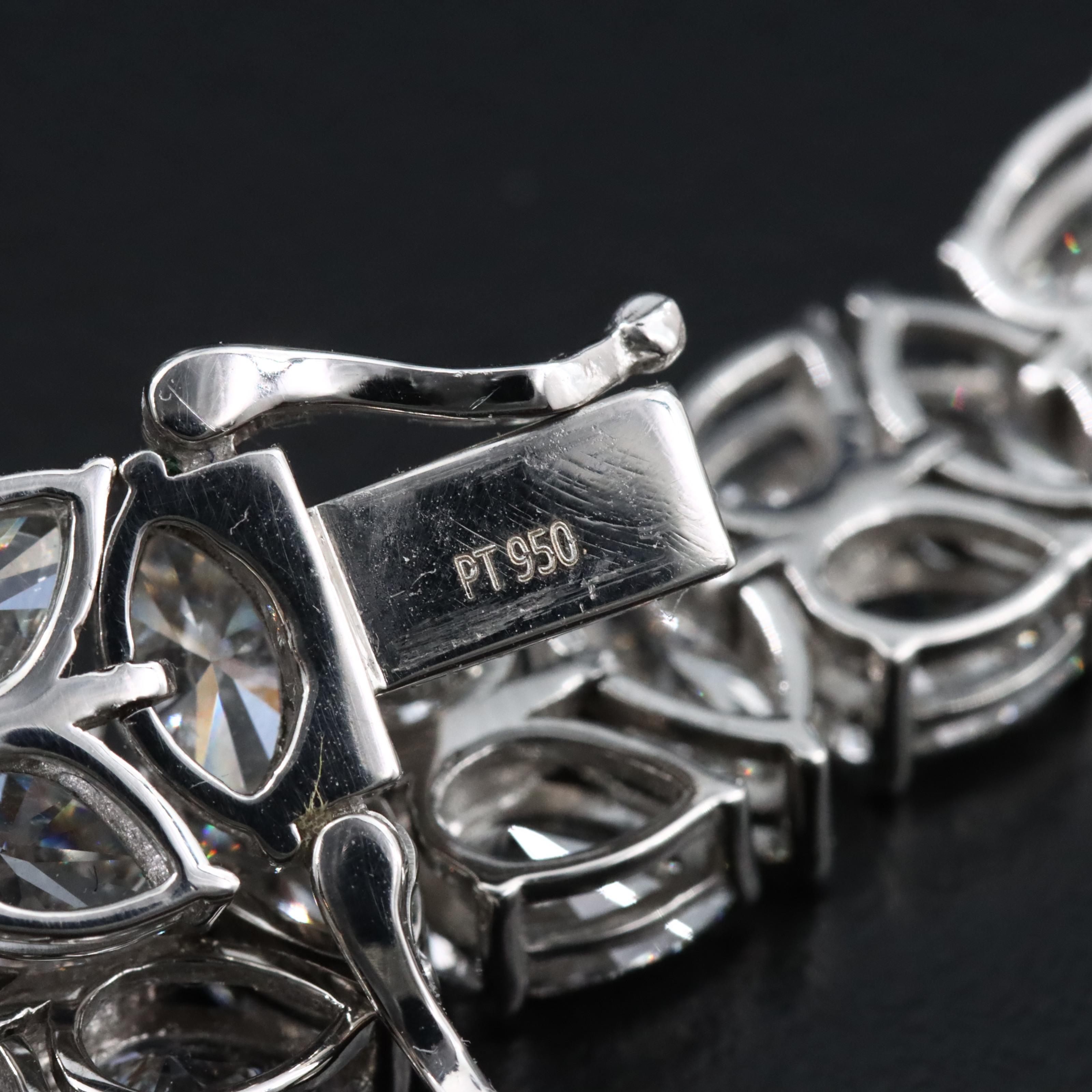 Platinum 25.40 CTW Lab Grown Diamond Bracelet