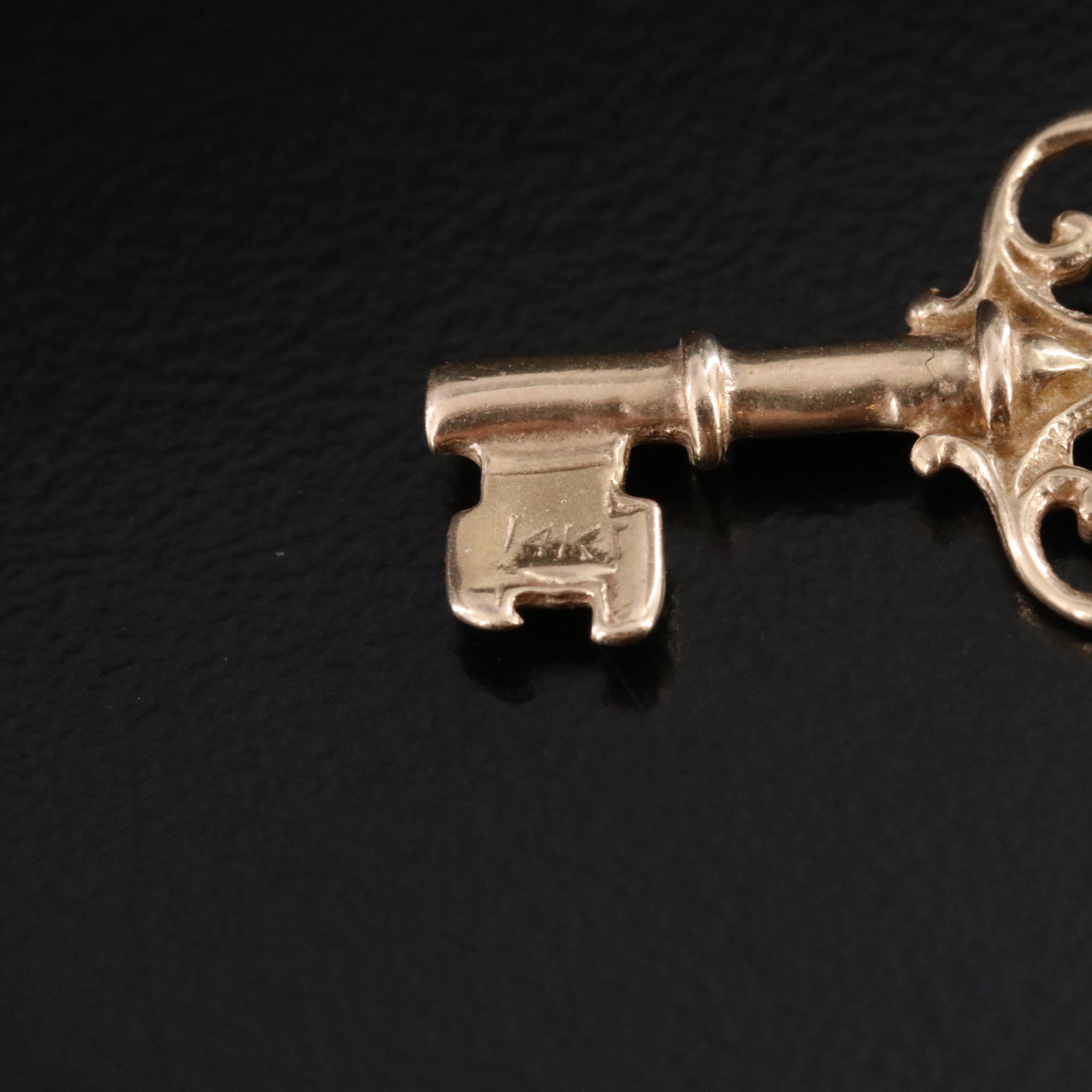 14K Key Charm