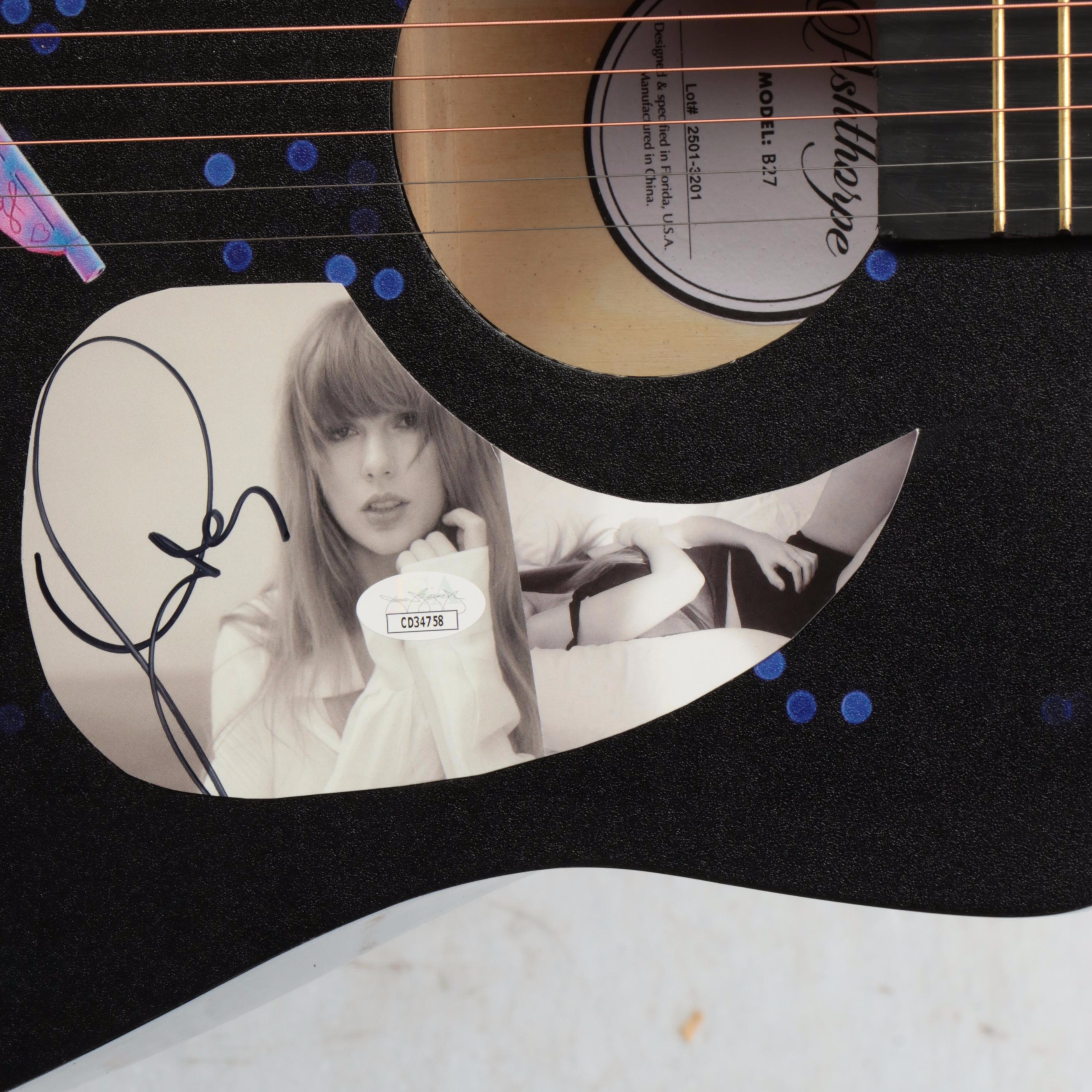 Taylor Swift Decal-Signed "The Eras Tour" Ashthorpe Acoustic Guitar, JSA