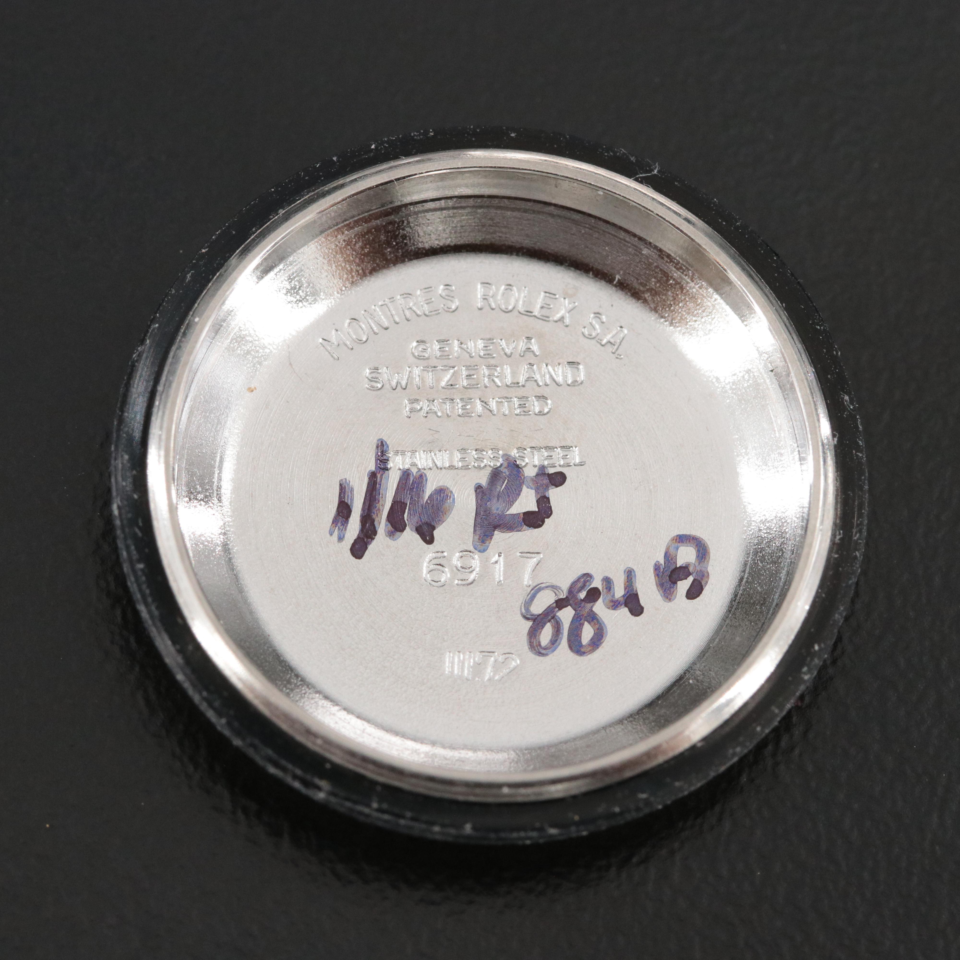 Modified Rolex 6917 Custom Diamond Dial and Bezel with Non Rolex Watch Band