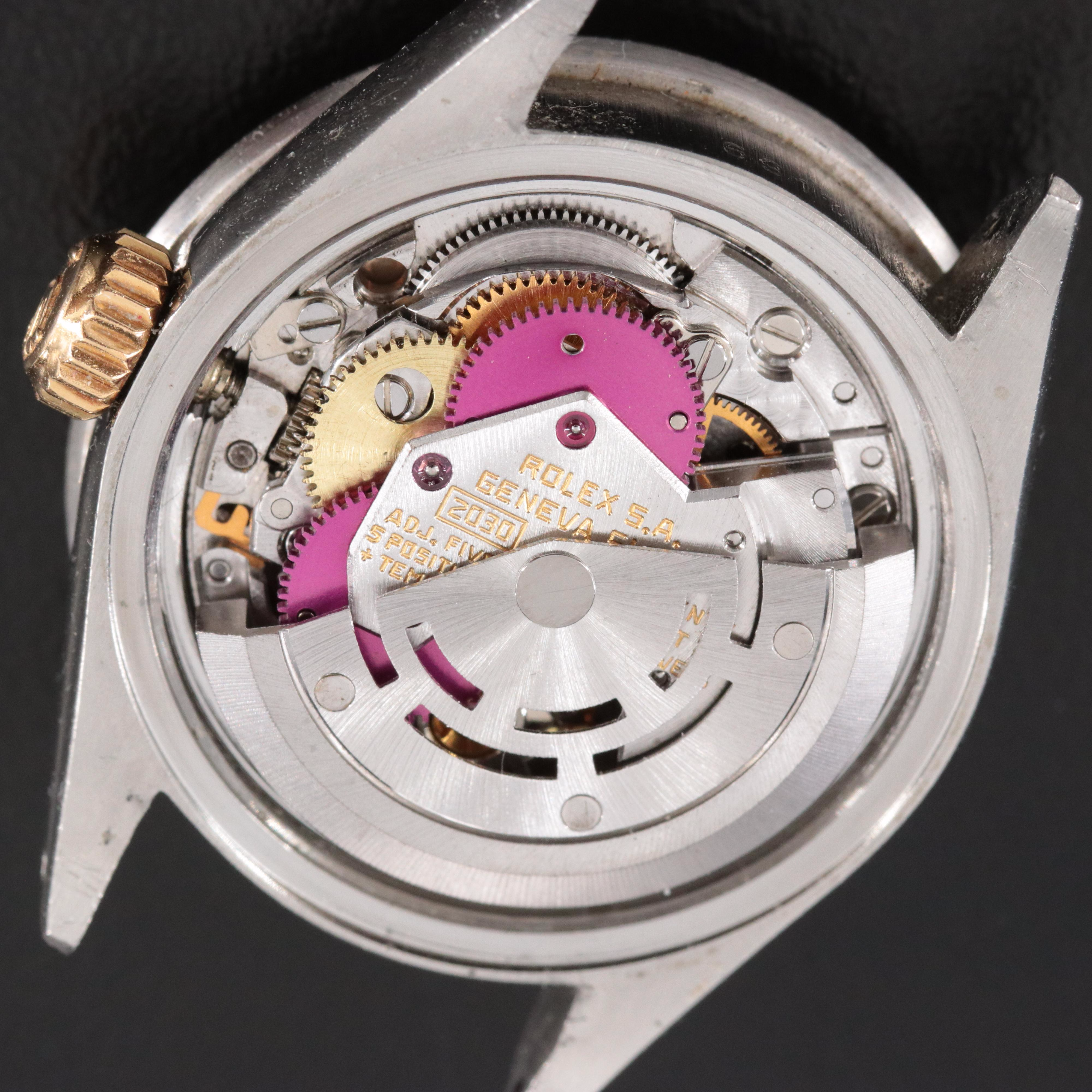 Modified Rolex 6917 Custom Diamond Dial and Bezel with Non Rolex Watch Band