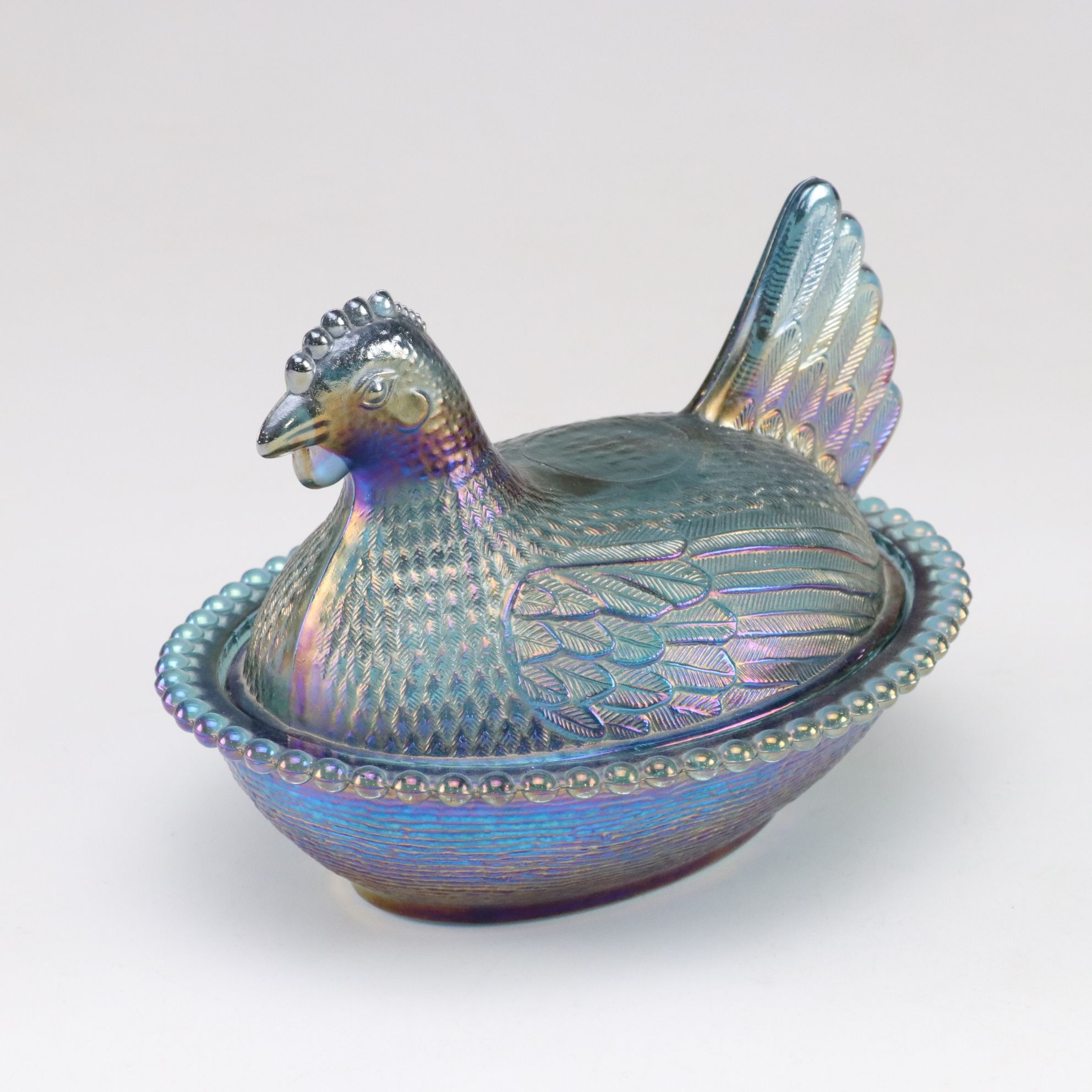 Fenton Pink Fairy Lamp, Carnival Glass Hen on Nest, Seashell Boxes & More