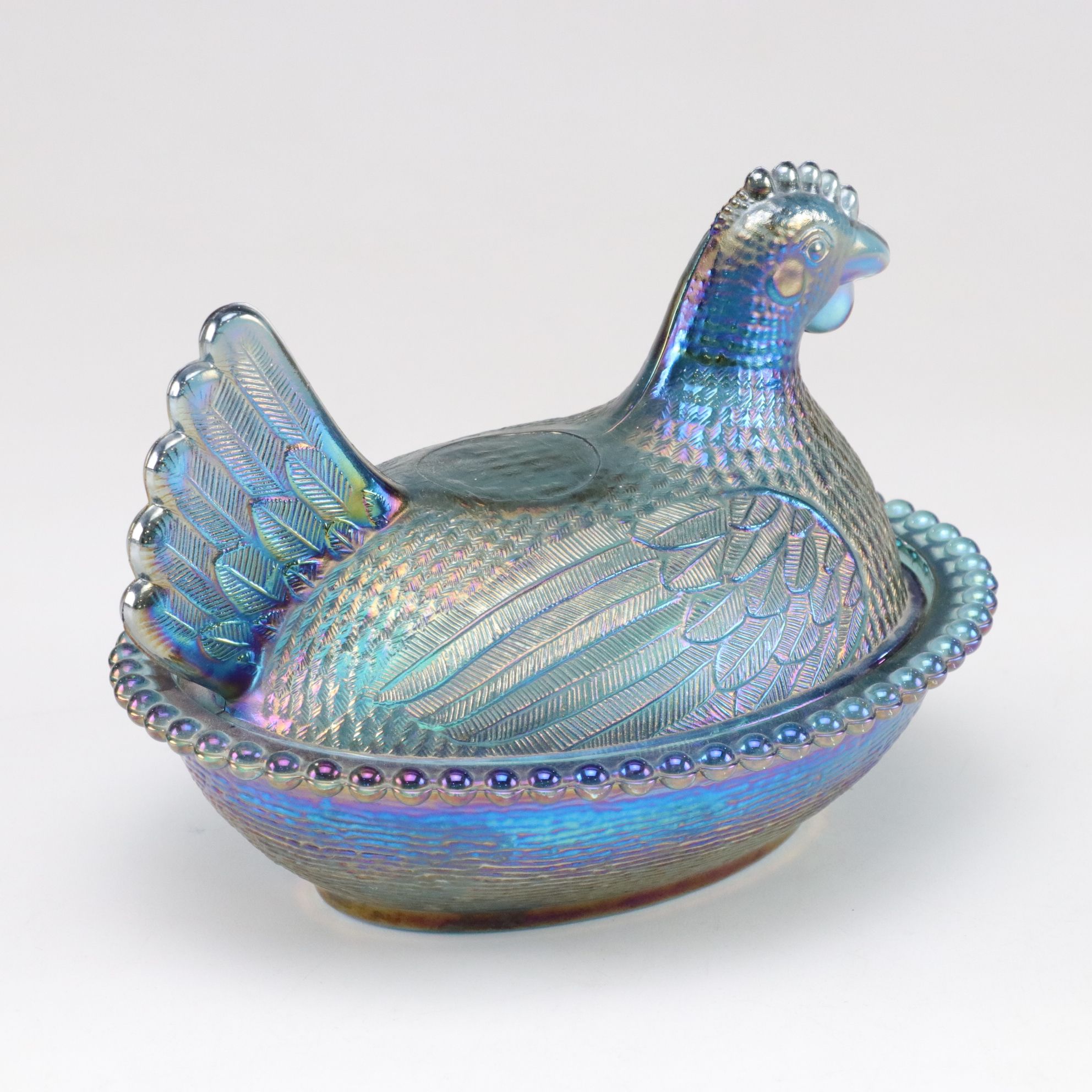 Fenton Pink Fairy Lamp, Carnival Glass Hen on Nest, Seashell Boxes & More