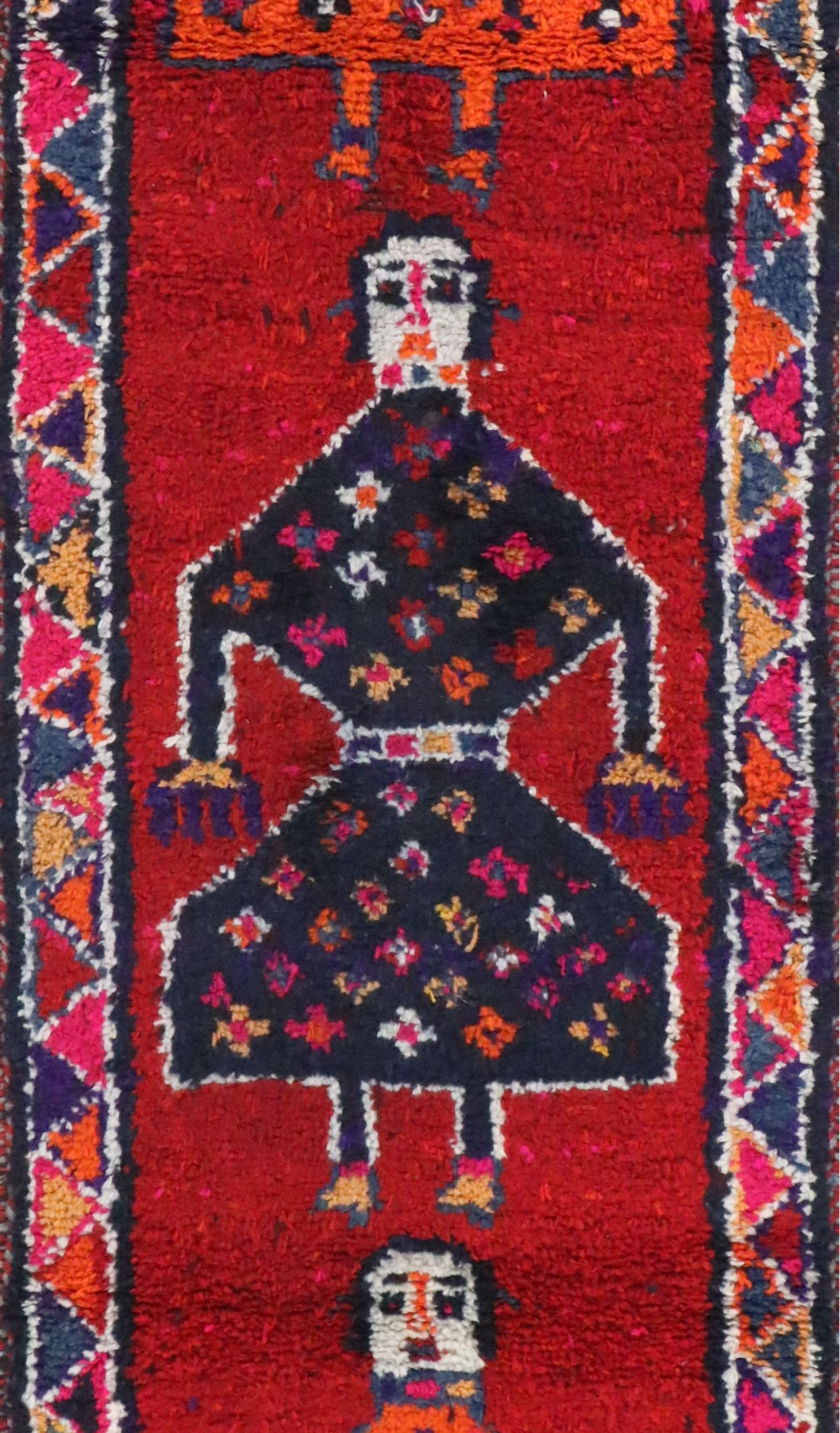 3'1 x 12'4 Hand-Knotted Moroccan Berber Long Rug