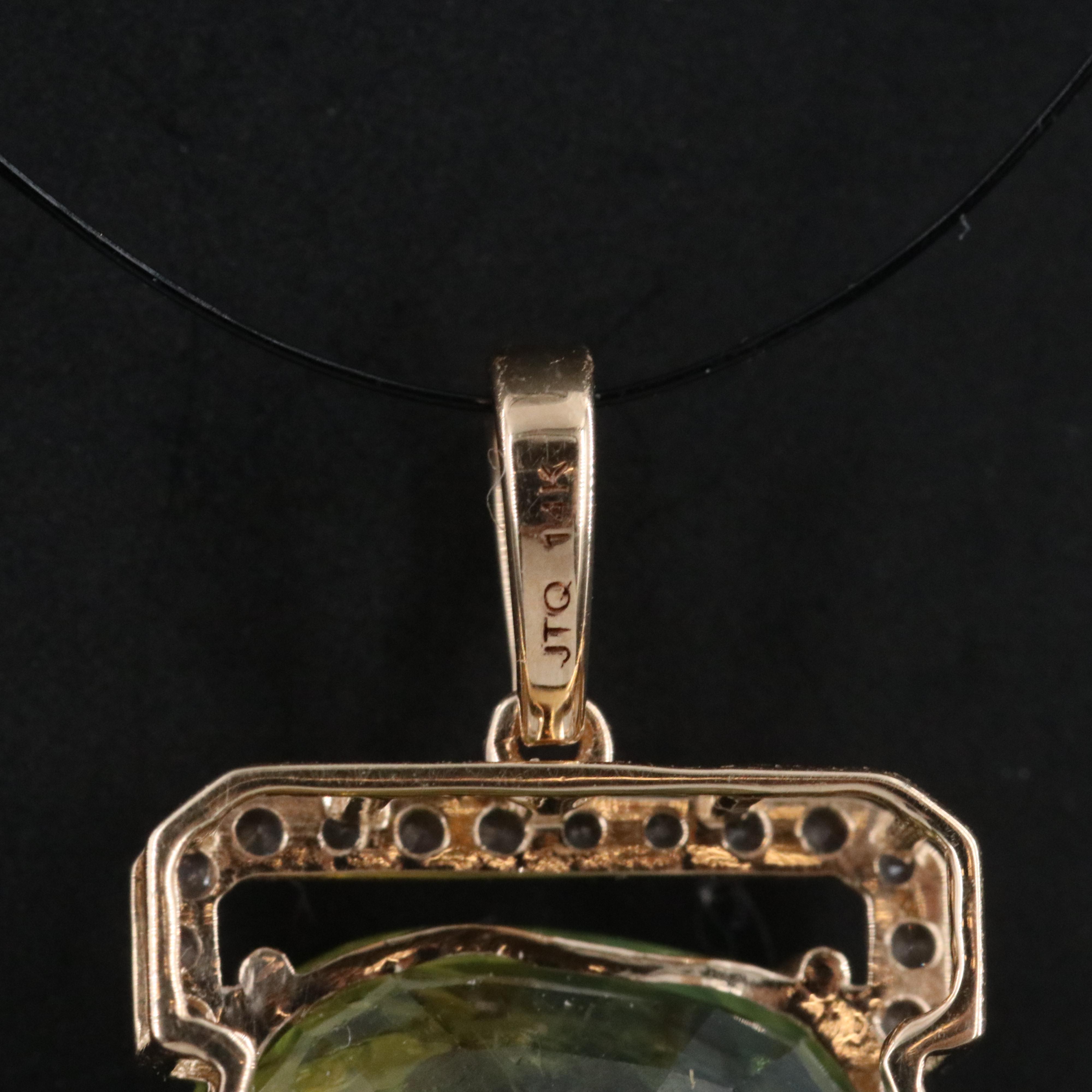 14K Bi-Color Sapphire and White Sapphire Pendant