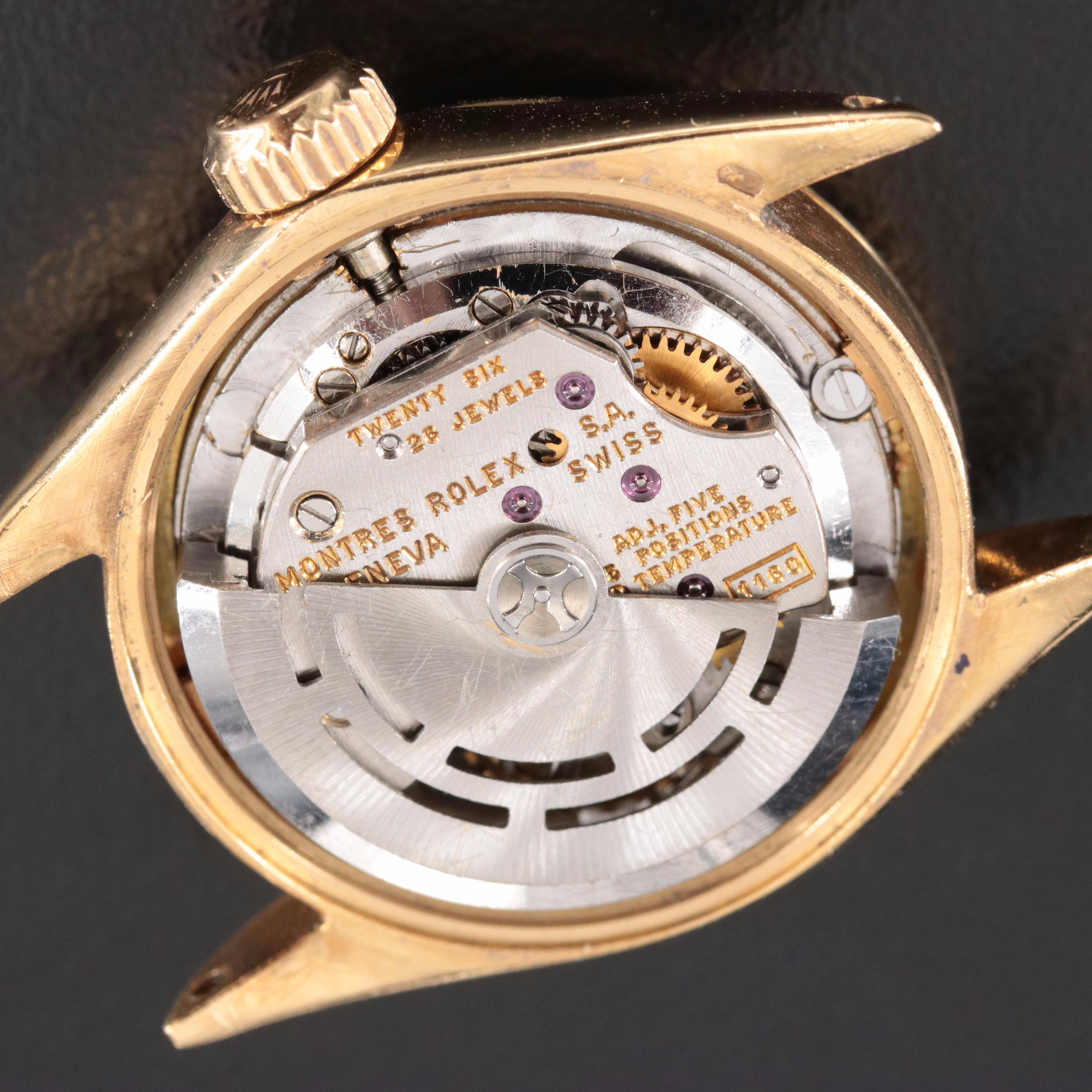 Rolex Datejust 6516 18K Gold Vintage Watch c.1966